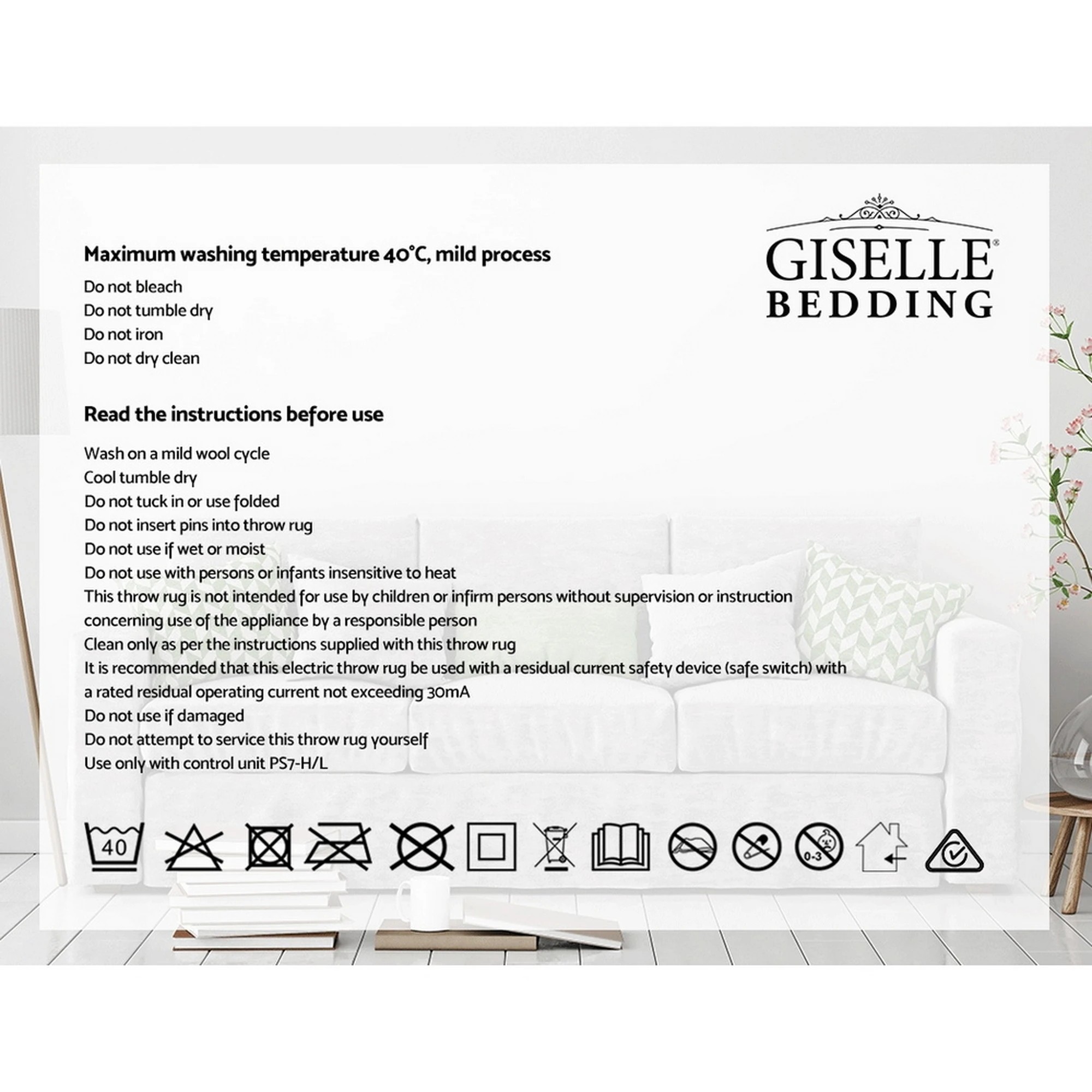 10 Giselle Electric Throw Rug Heated Blanket Fleece - Silver, 10 of 10