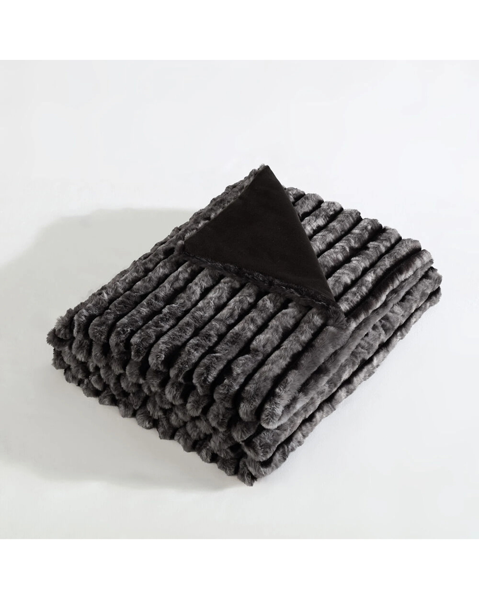 3 Ardor Boudoir Cole Faux Fur Polyester Blanket Throw 130x170cm Soft Warm Ash - Grey, 3 of 3