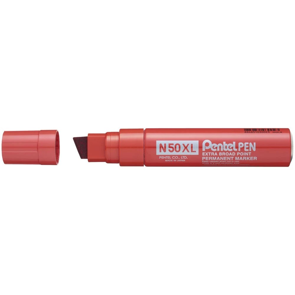 2 Pentel N50XL Jumbo Permanent Marker Red, 2 of 5