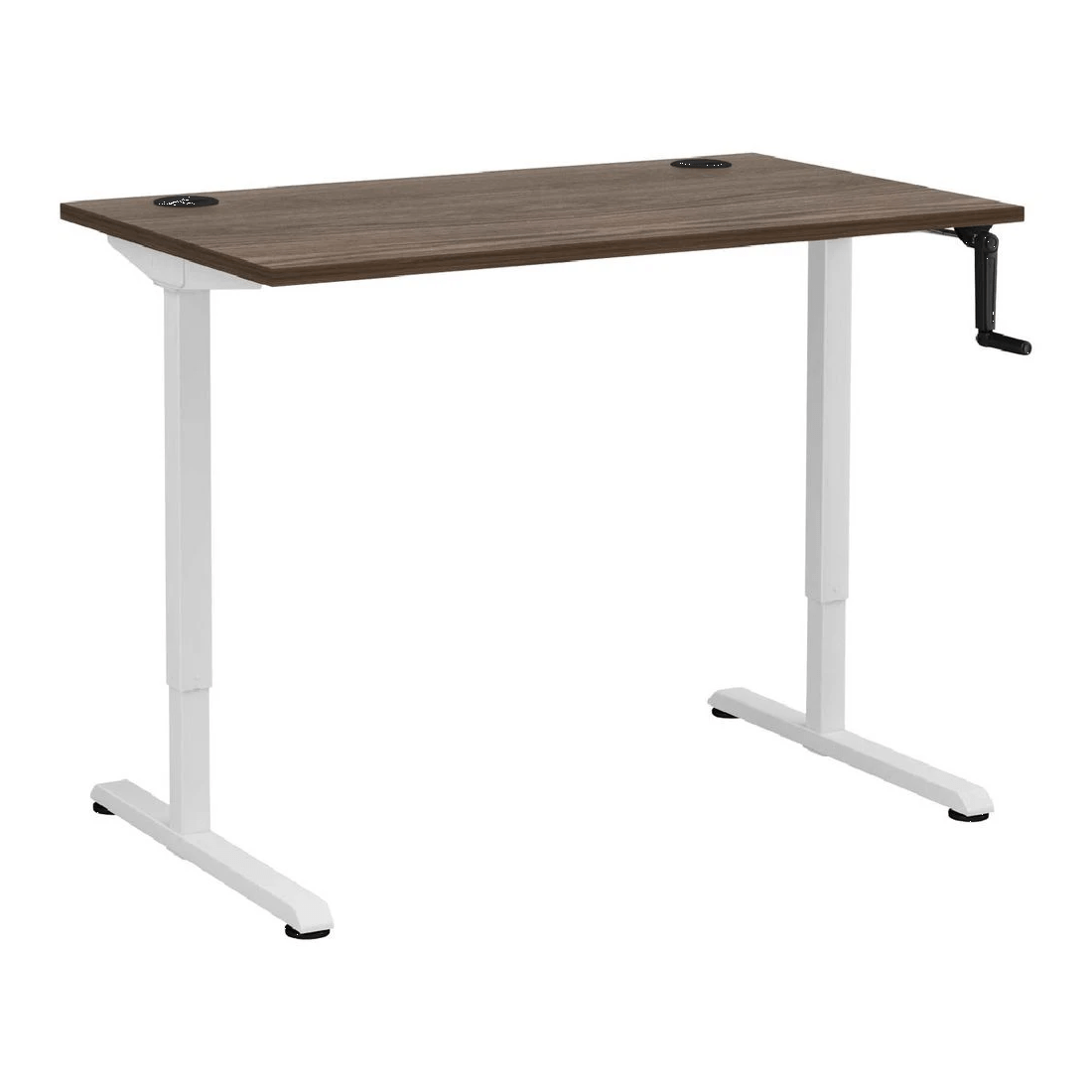 1 Matrix Manual Height Adjustable 1200mm Desk White/Walnut, 1 of 7