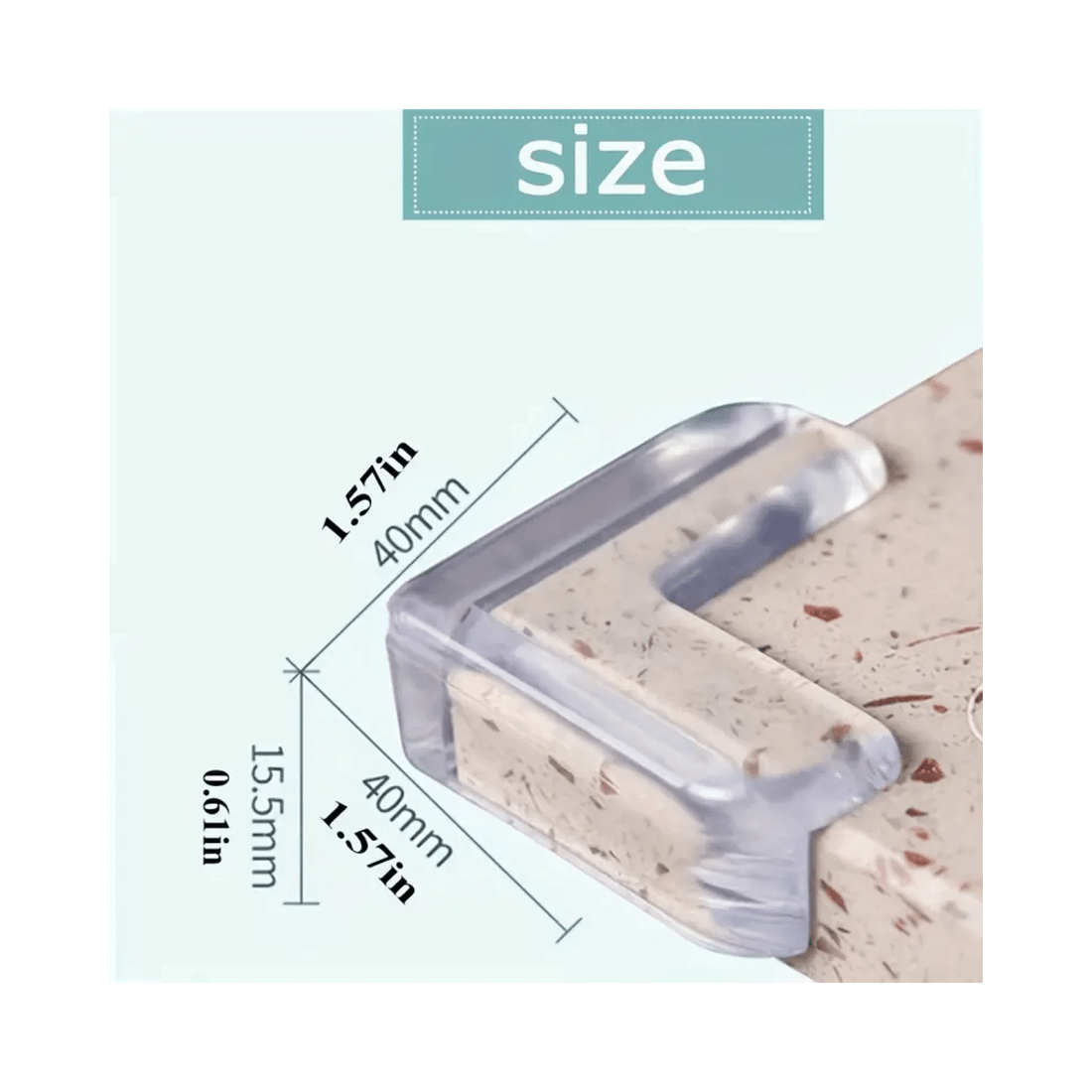 6 BR Home Table Desk Edge Corner Protector Cushions for Children (Pack of 20), 6 of 8