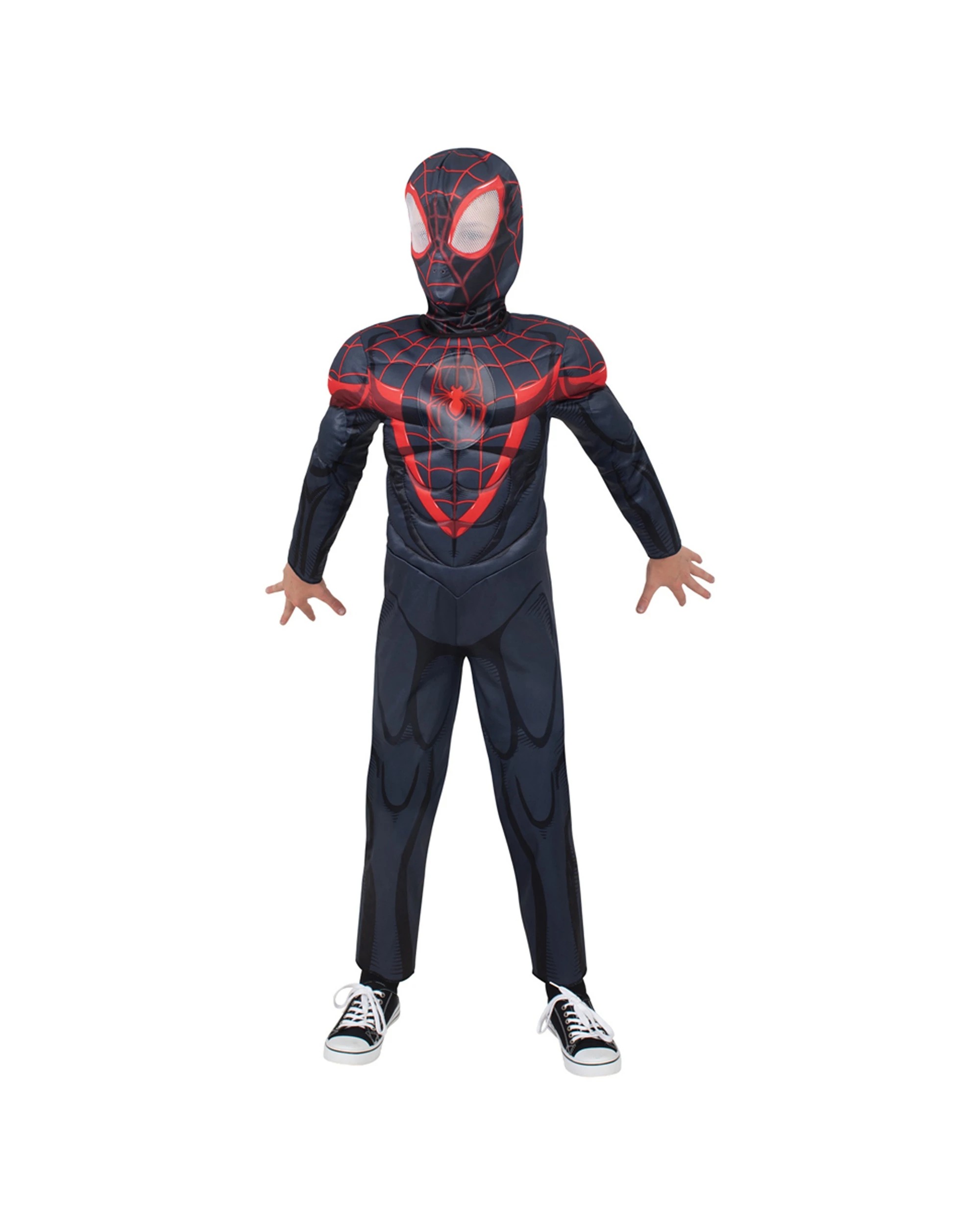 1 Spiderman Miles Morales Deluxe Lenticular Kids Costume L - Multi, 1 of 3