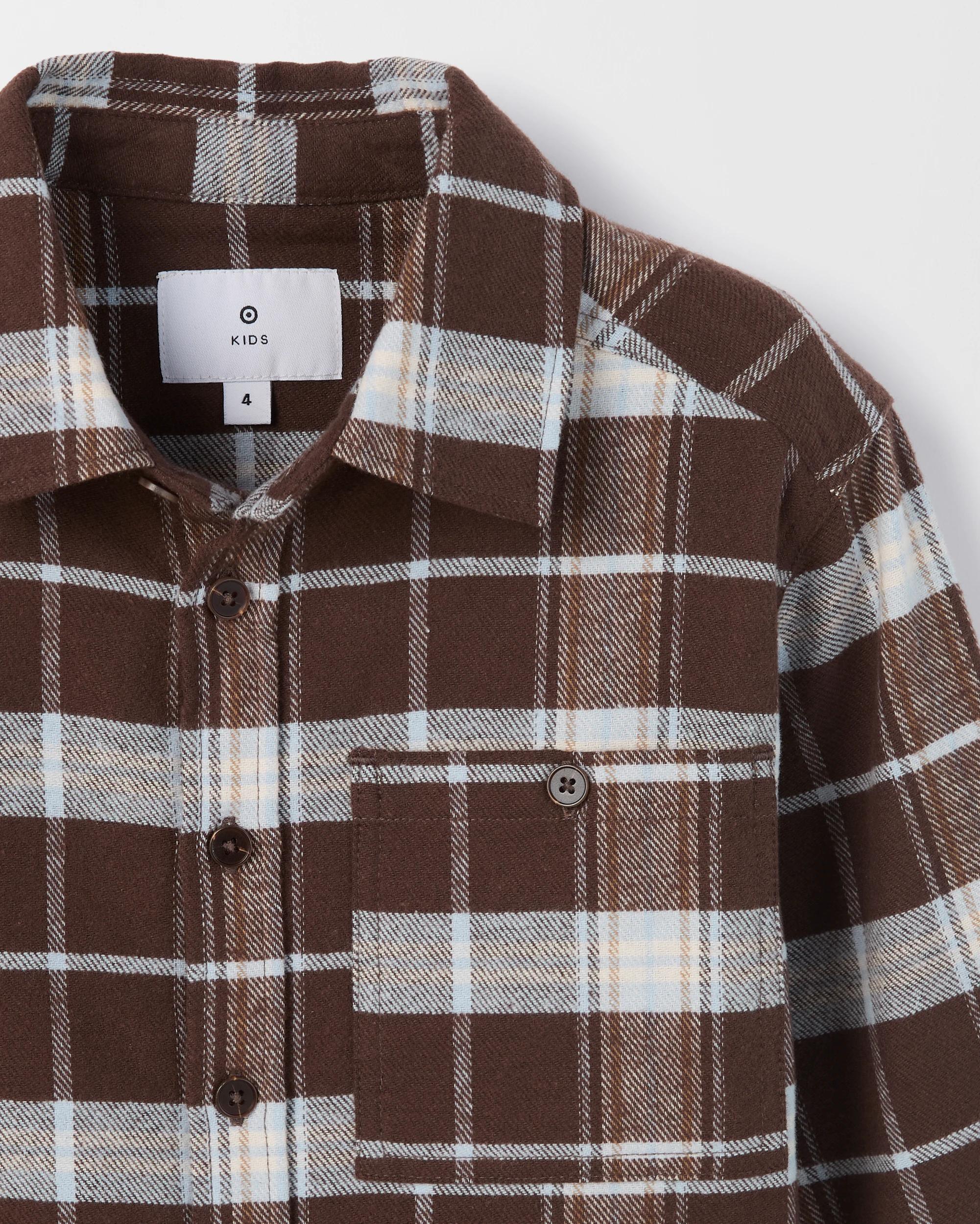 2 Target Kids Australian Cotton Flannelette Shirt HOT FUDGE, 2 of 6