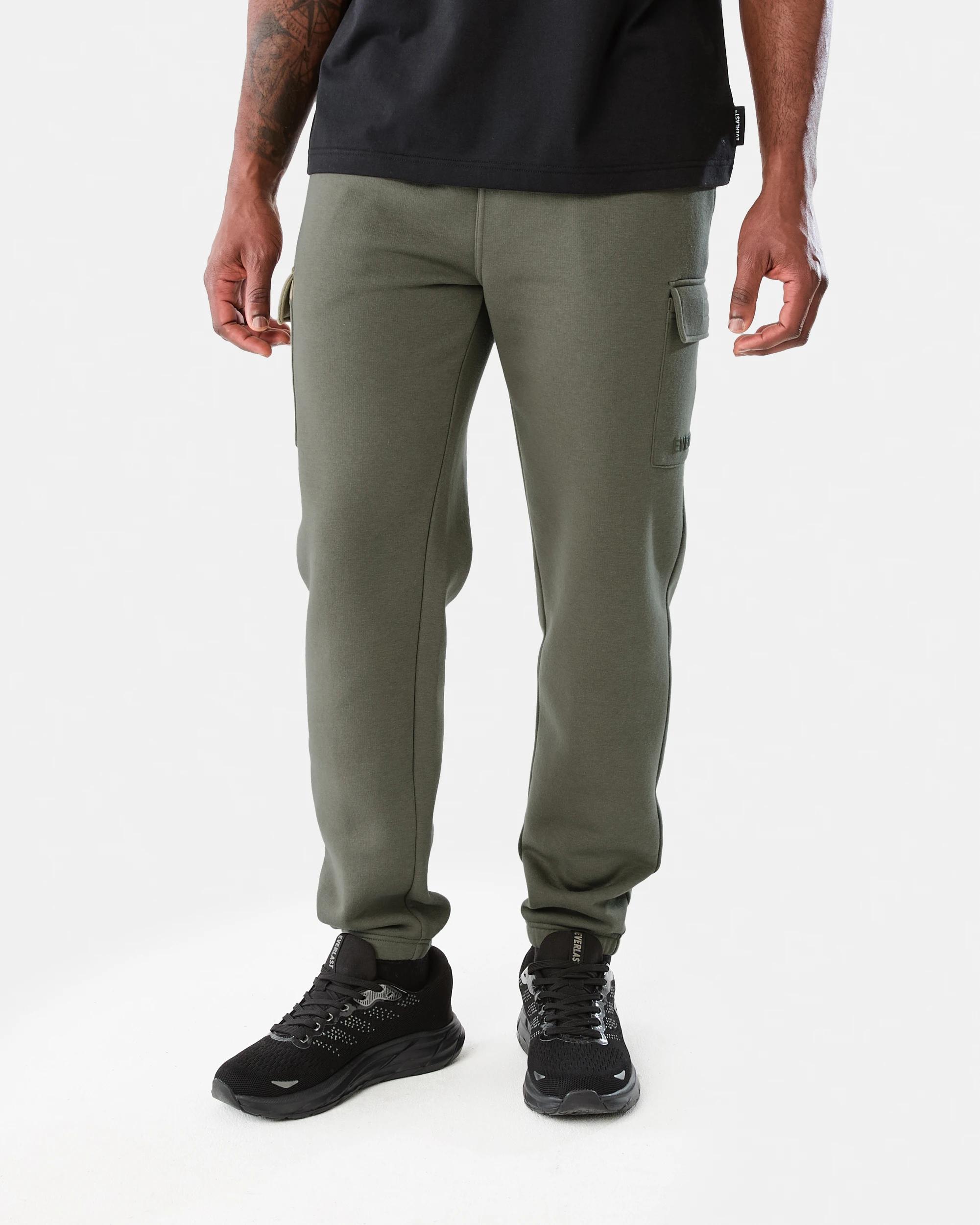 2 Everlast Mens Cargo Trackpants Cement, 2 of 8