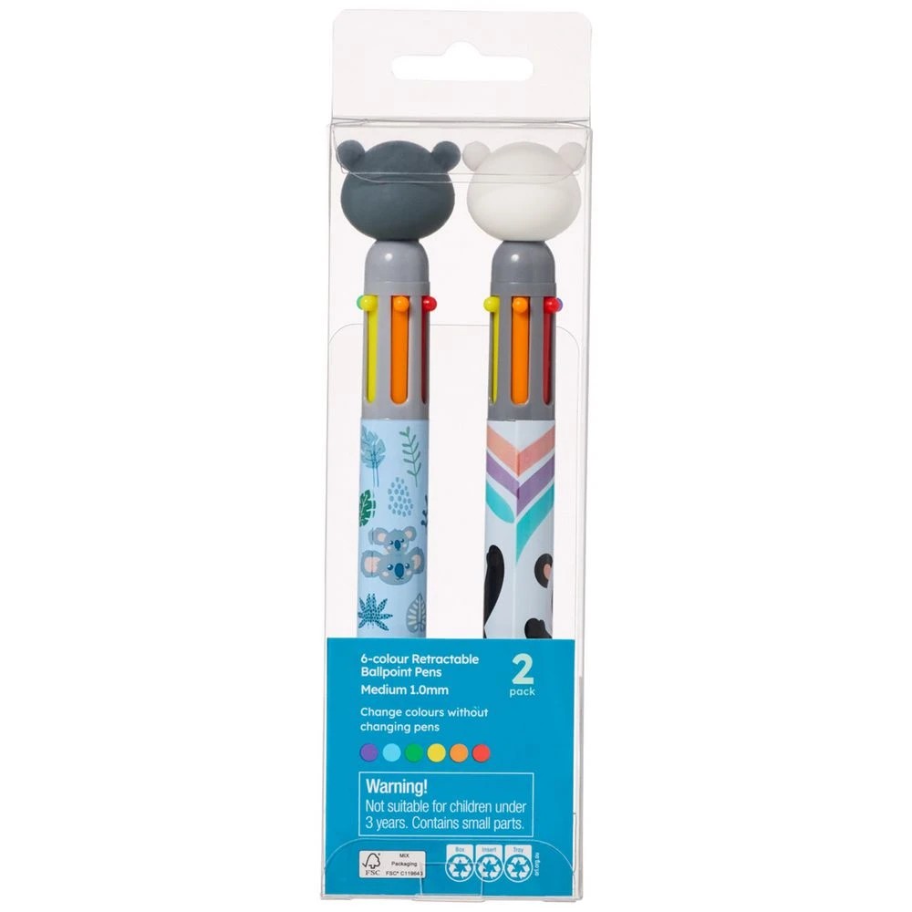 3 Studymate 6 Colour Ballpoint Pen with Charm 2 Pack, 3 of 3