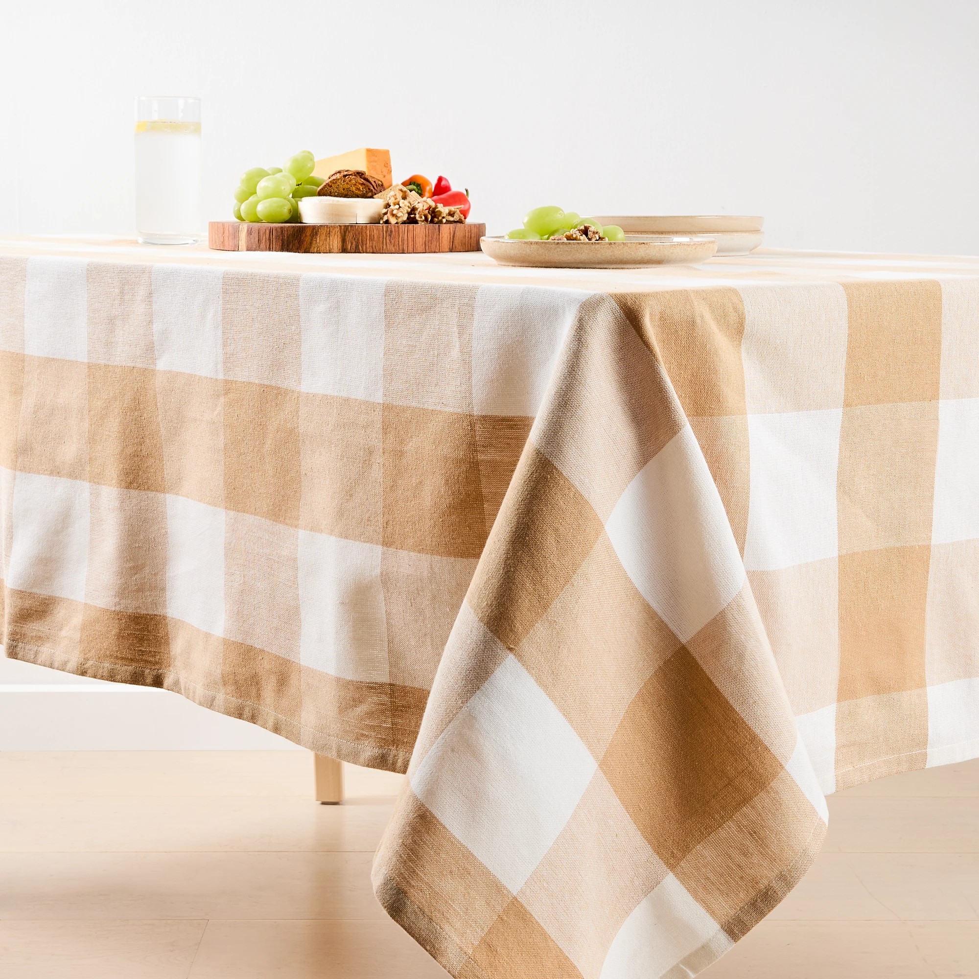 1 Check Tablecloth - Biscuit, 1 of 6