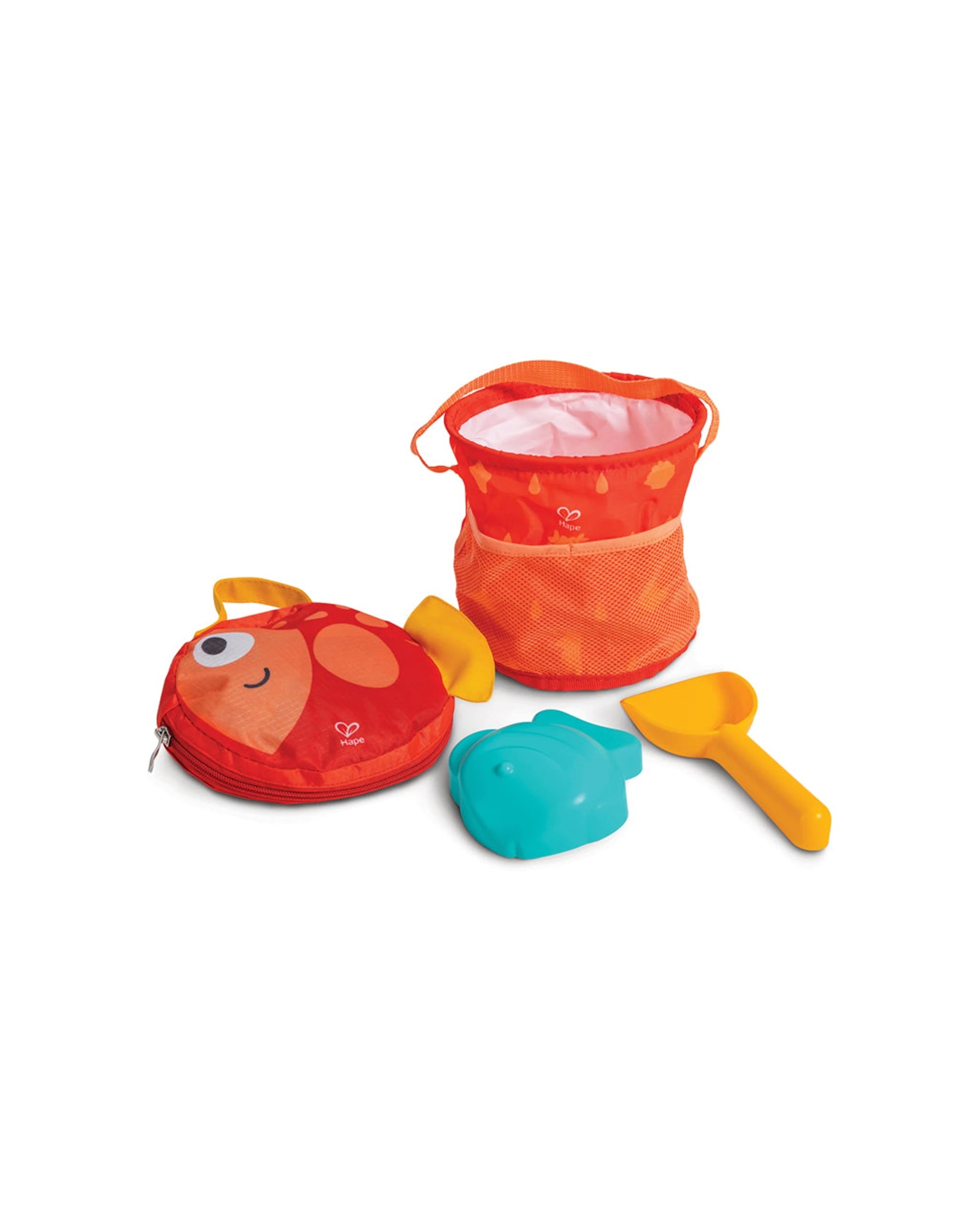 1 Hape Fold & Go Kids Toddler Beach Set Portable Sand Play Kit - Multi, 1 of 3