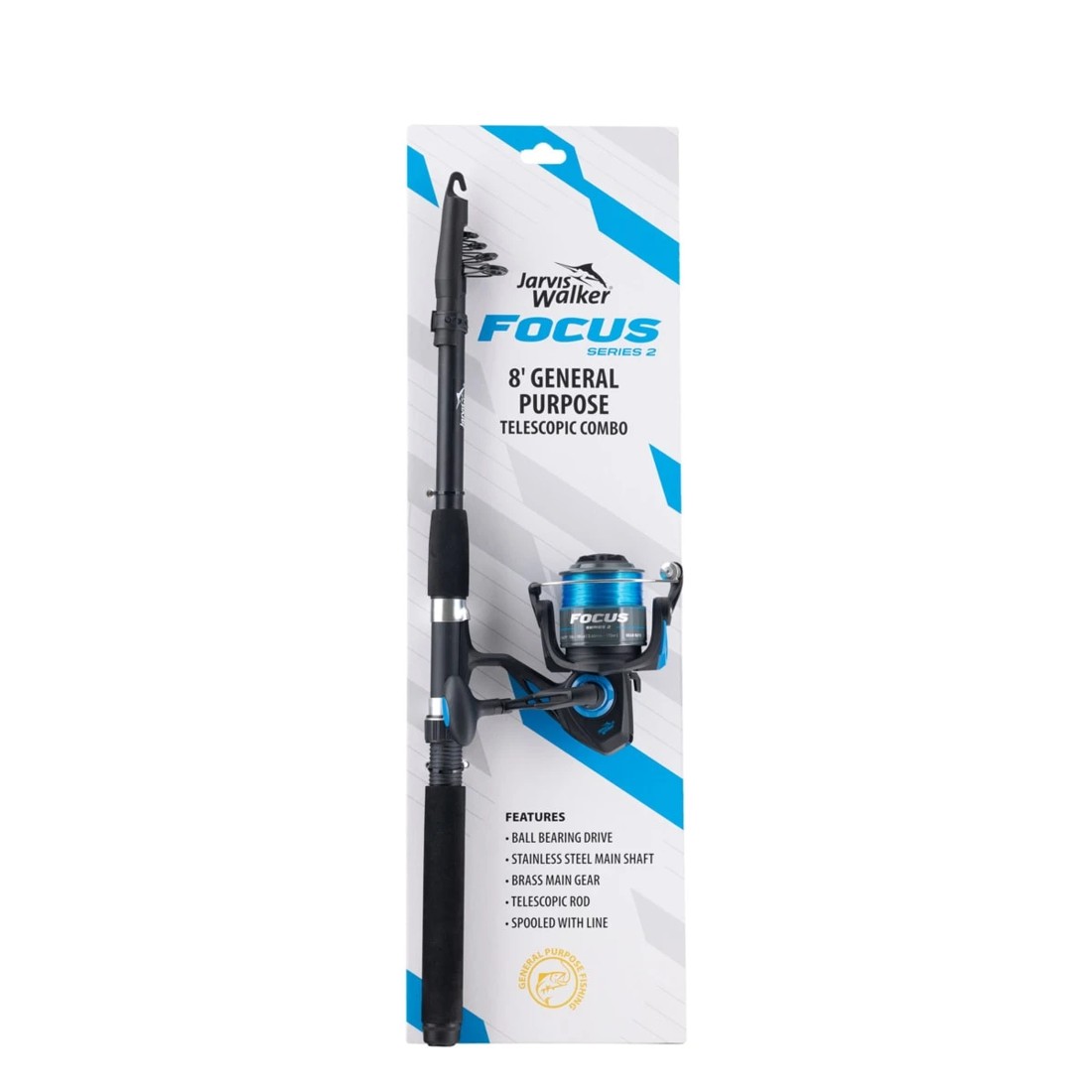 1 Jarvis Walker Focus Series 2 General Purpose Telescopic Combo - 8ft., Black, 1 of 5