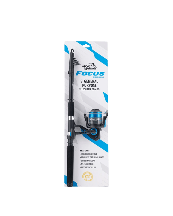 Jarvis Walker Focus Series 2 General Purpose Telescopic Combo - 8ft., Black