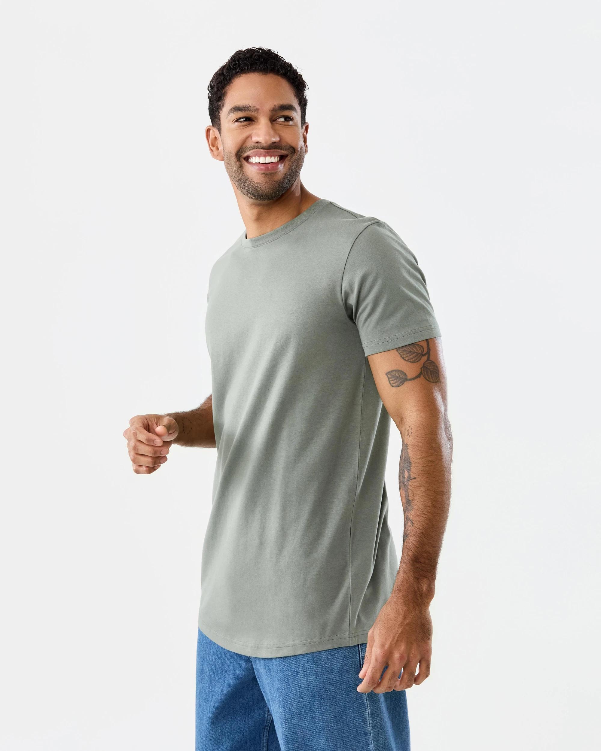 2 Cotton Longline T-shirt Grn Agave, 2 of 6