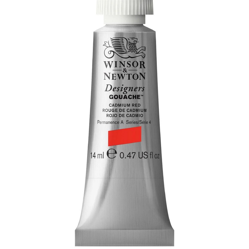 1 Winsor & Newton Designers Gouache 14mL Cadmium Red S4, 1 of 1