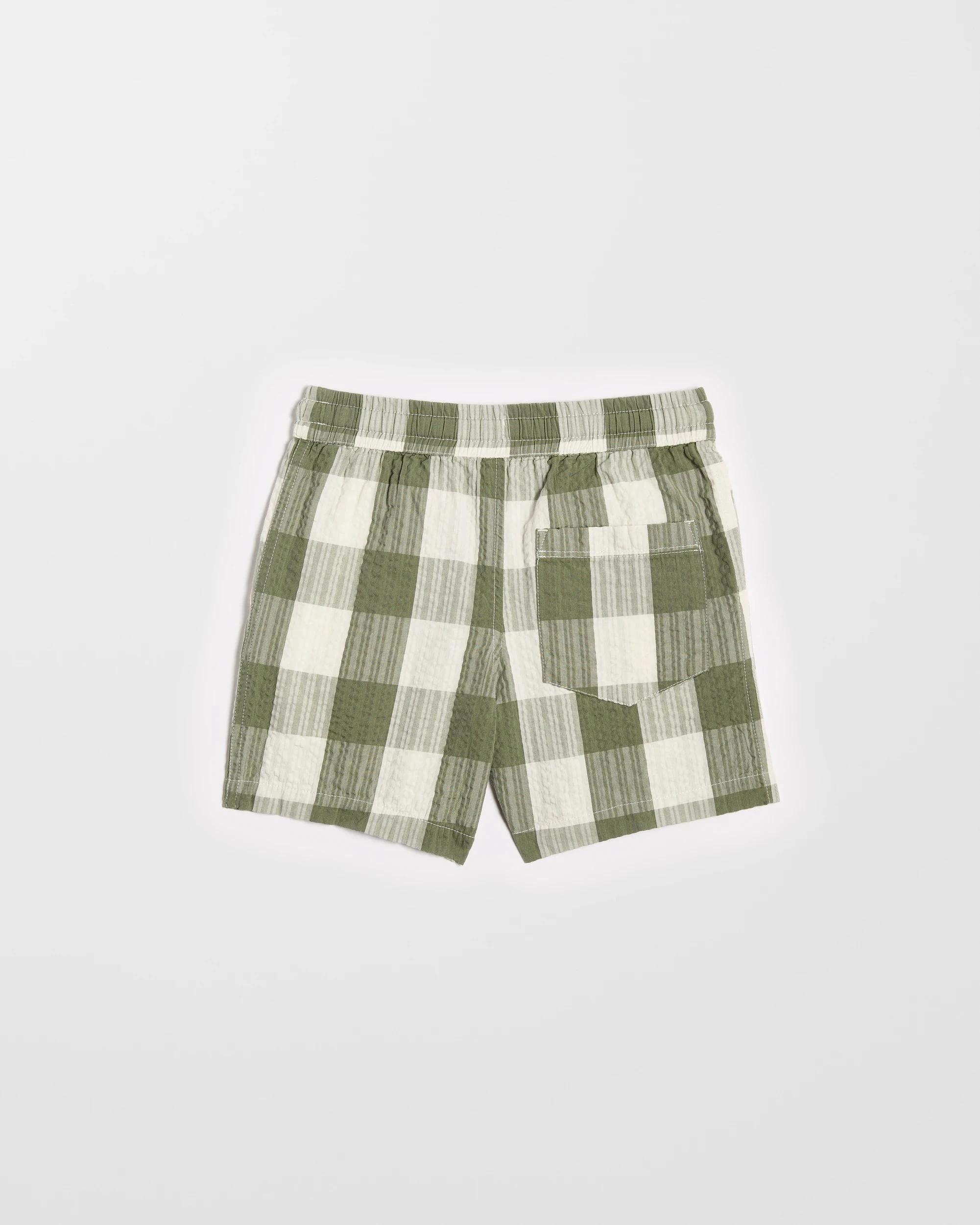 3 Target Australian Cotton Textured Stripe Shorts KHAKI / CREAM, 3 of 3