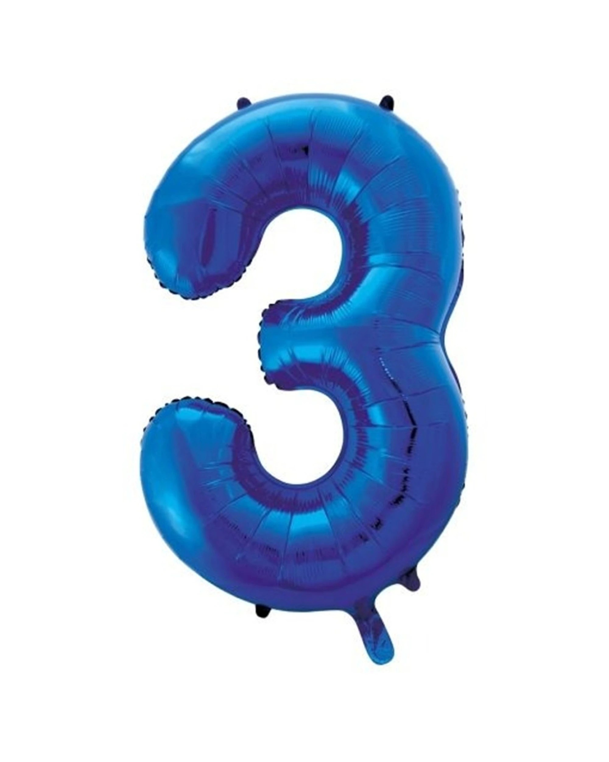 1 Alpen Decrotex Foil Balloon Number 3 Party Decoration 34 Inches - Blue, 1 of 1