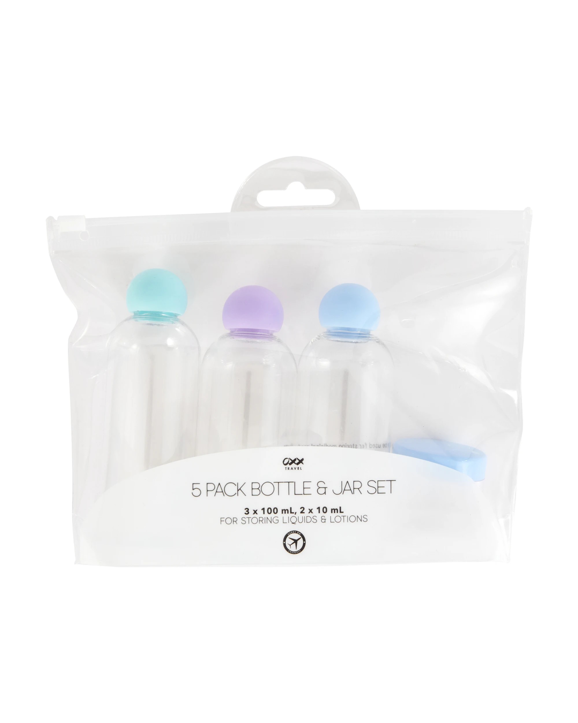 1 OXX Travel 5 Pack Bottle and Jar Set, 1 of 5