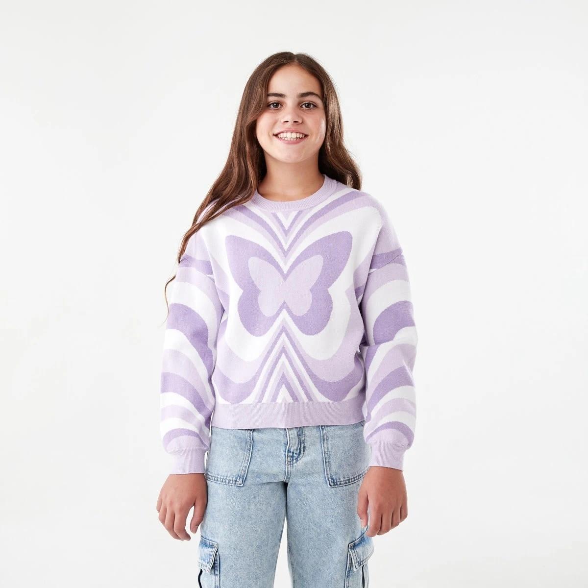 1 Jacquard Knit Top Marble, 1 of 8