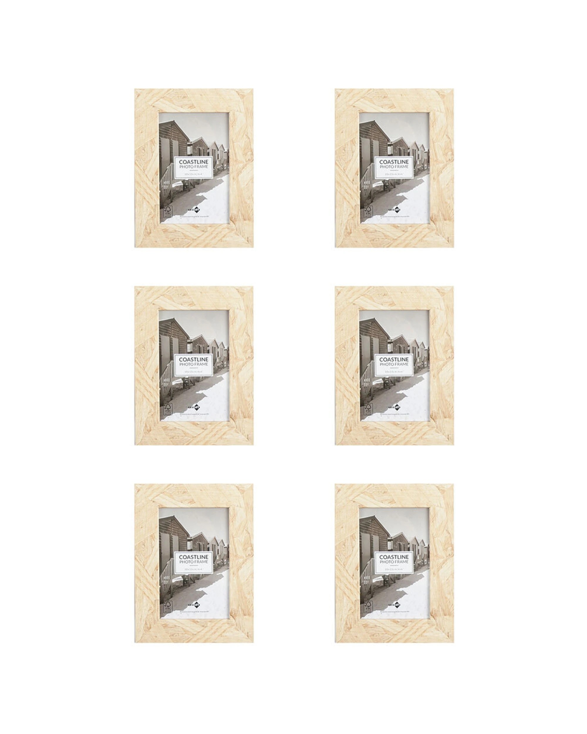 1 Unigift 6pc Coastline Home Photo Picture Frame 10x15cm - Multi, 1 of 3