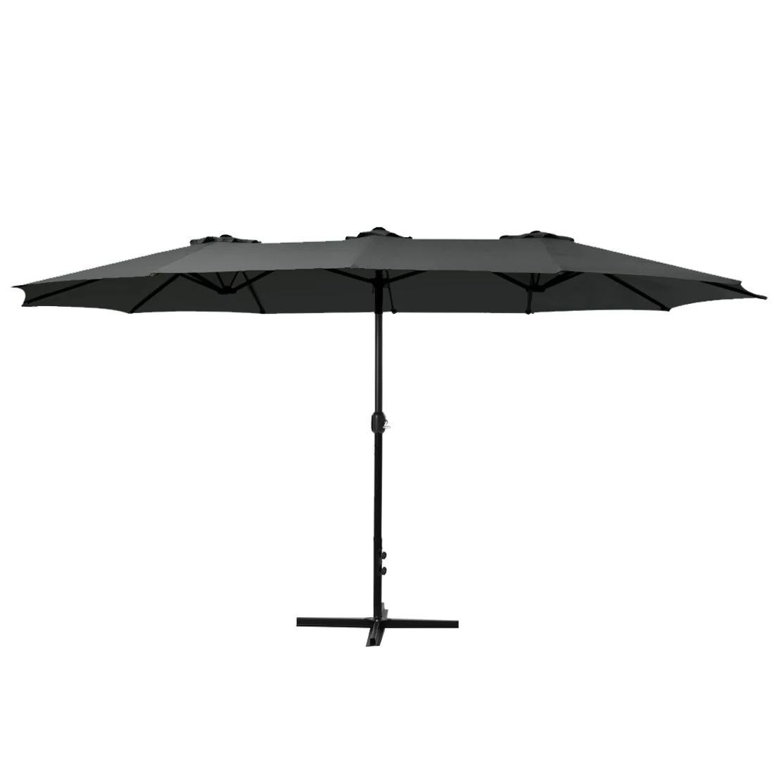 3 Instahut 4.57m Outdoor Umbrella Beach Pole Garden Tilt - Black, 3 of 6