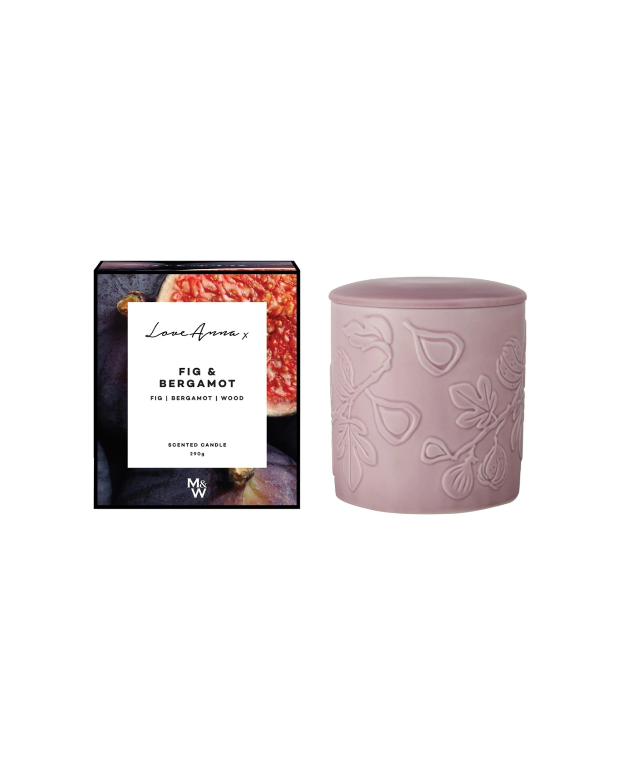 1 Love Anna x Botanika Scented Candle Fig And Bergamot 290g 30 Hour Burn - Pink, 1 of 1