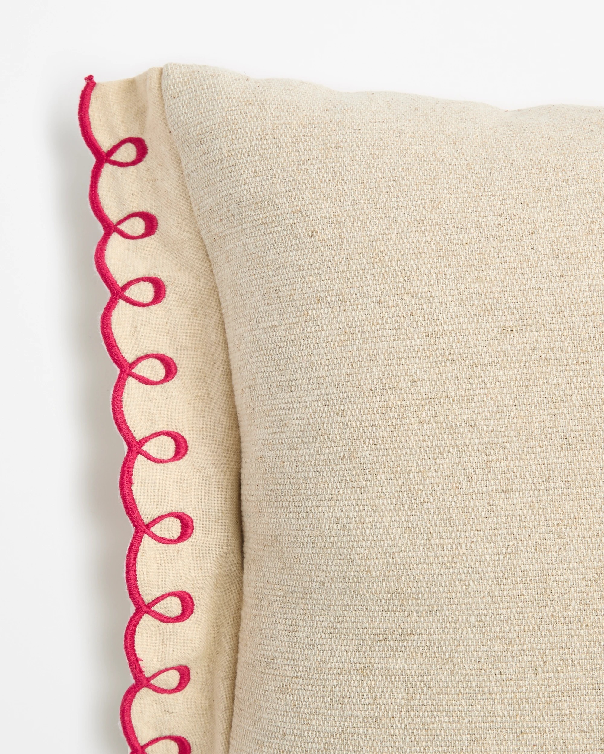 2 Target Geena Embroidered Flange Cushion - Red, 2 of 2