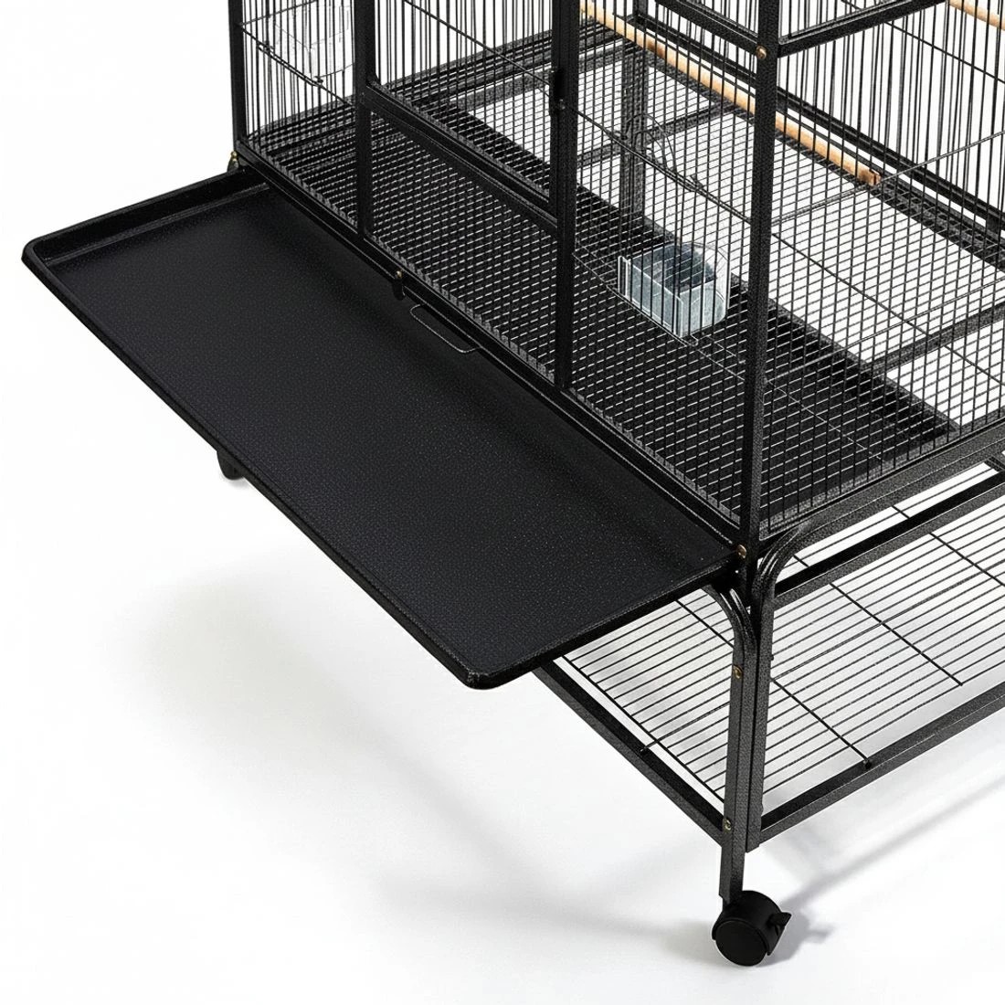 7 i.Pet Bird Cage 138cm Large Aviary - Black, 7 of 8