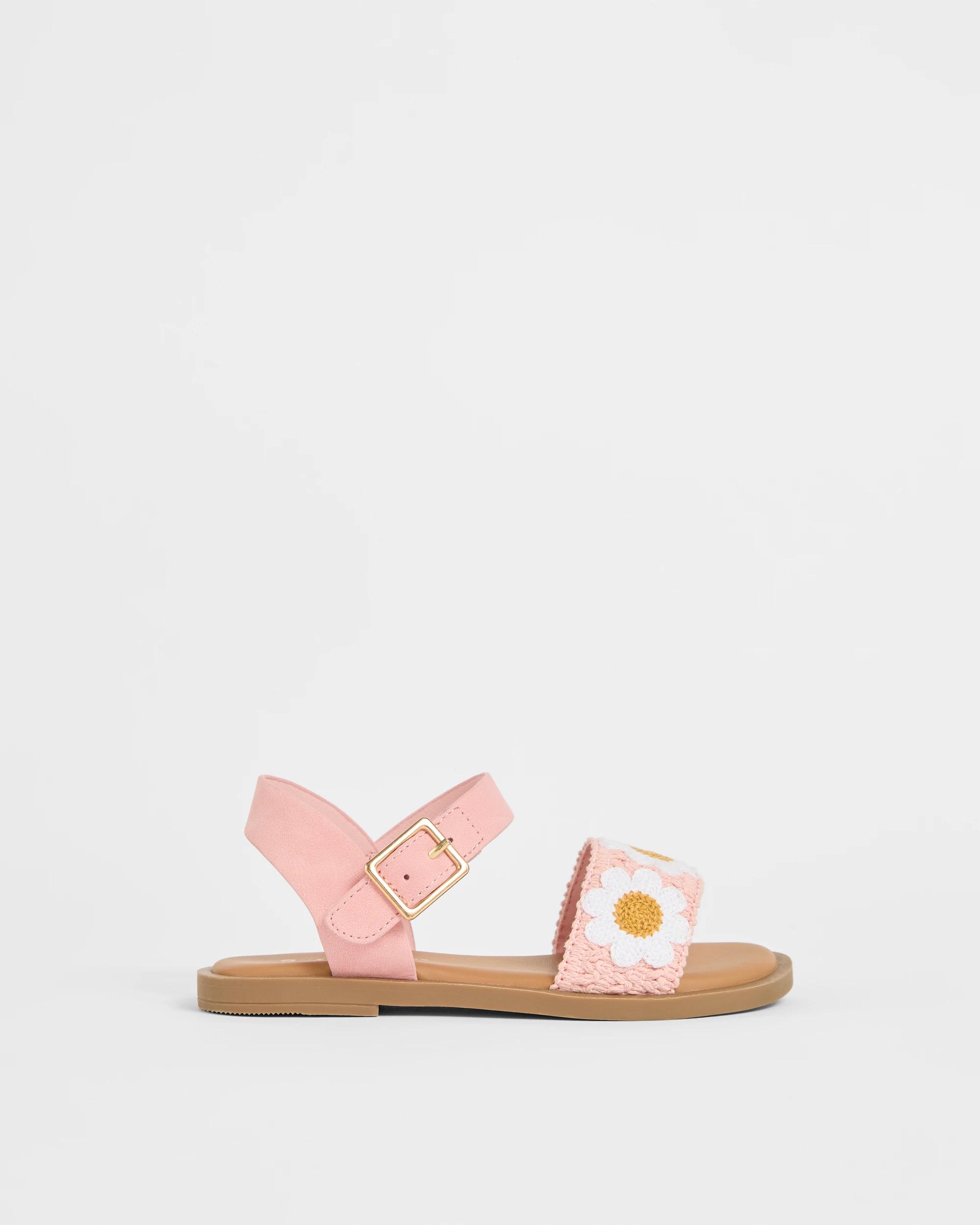 1 Target Kids Crochet Flower Espadrille Sandals PINK, 1 of 3