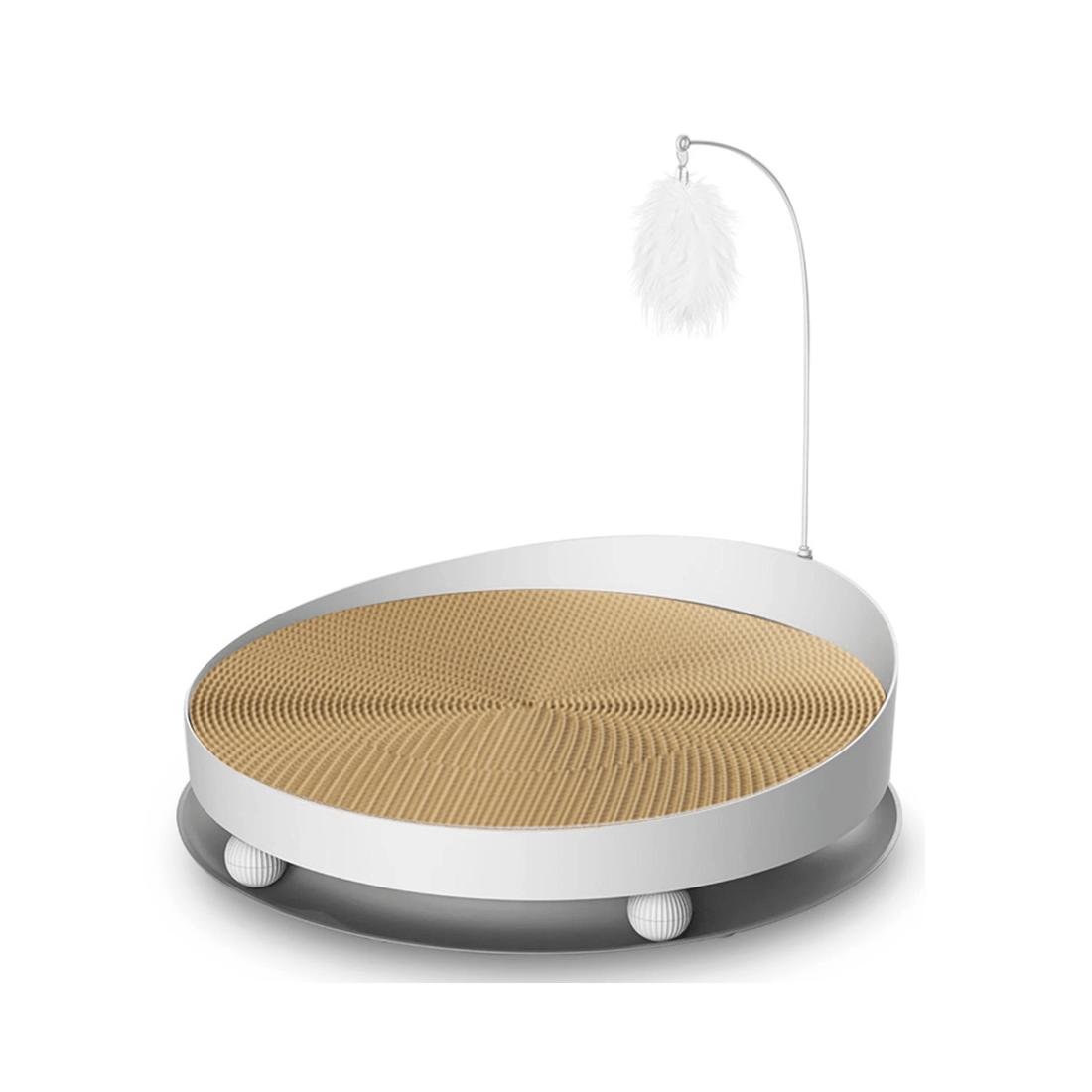 4 TODO Cat Scratching Tray Board Pet Scratcher Pad Play Toy 40cm Diameter, 4 of 4