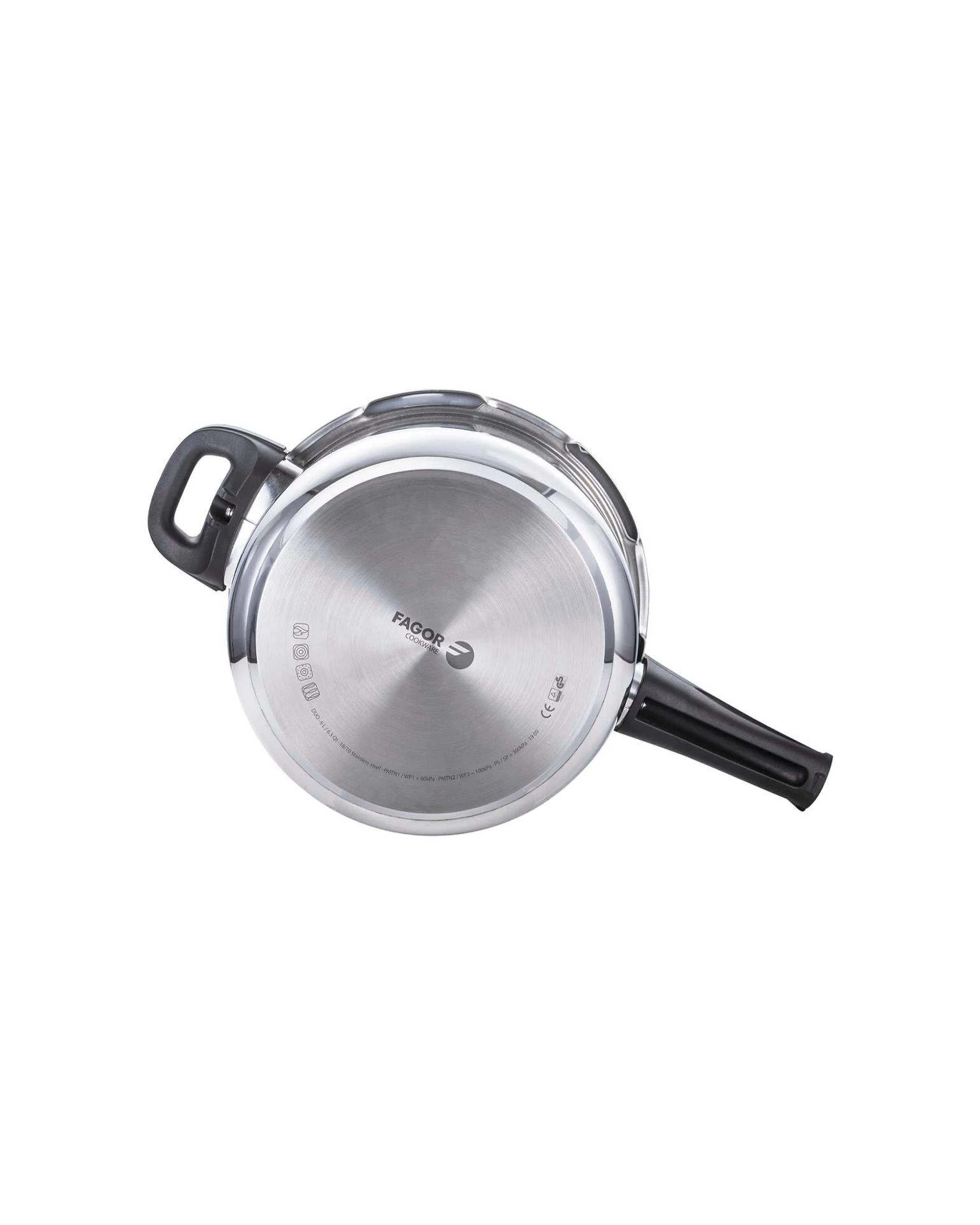3 Fagor Duo Stainless Steel Pressure Cooker Thermo-Diffuser Base Safety 6L - Silver, 3 of 5