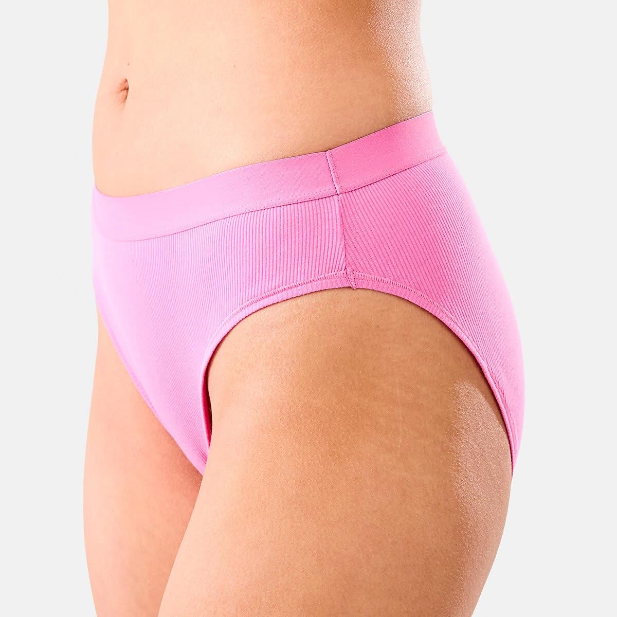 1 Ribbed Bikini Briefs Pop Pink, 1 of 7