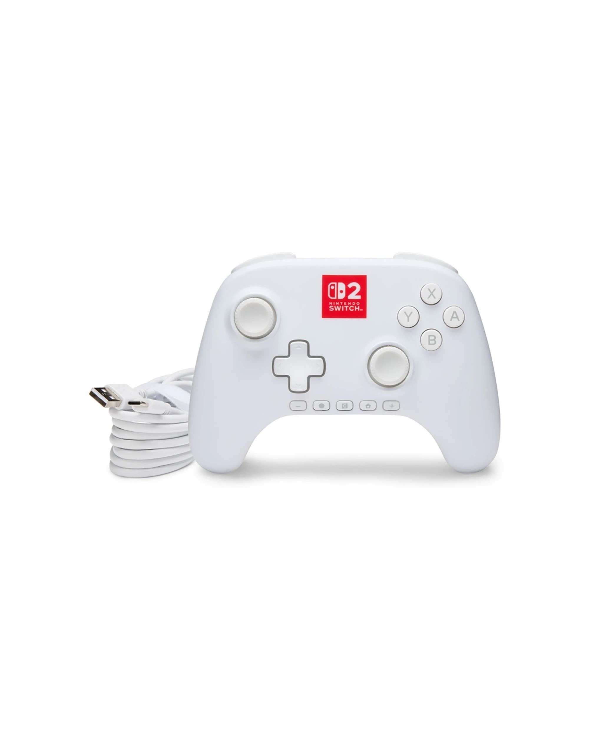 1 PowerA Nintendo Switch 2 Advantage Wired Gaming Controller 3.5mm Jack Lumectra - White, 1 of 7