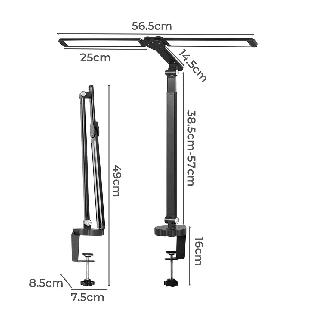 3 Emitto Desk Lamp Double Head LED Reading Light, 3 of 8