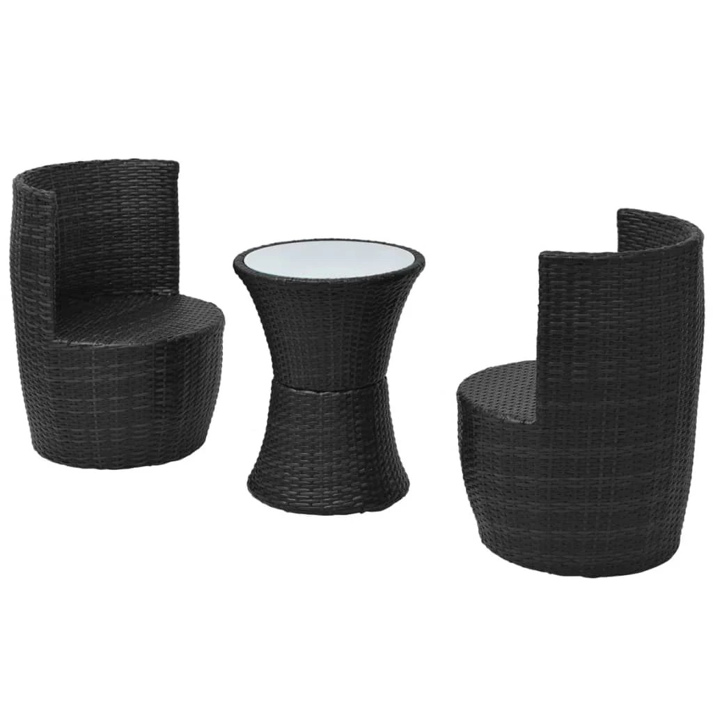 4 vidaXL Garden furniture set Stackable - Black, 4 of 8