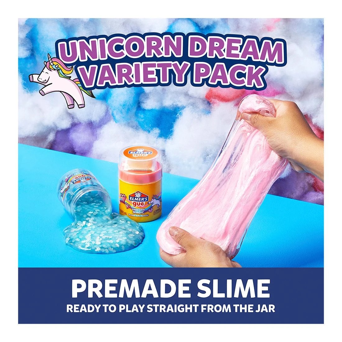 3 Elmer's Gue Premade Slime, 3 x 8oz Jars - Unicorn Dream Pack of 3, 3 of 3