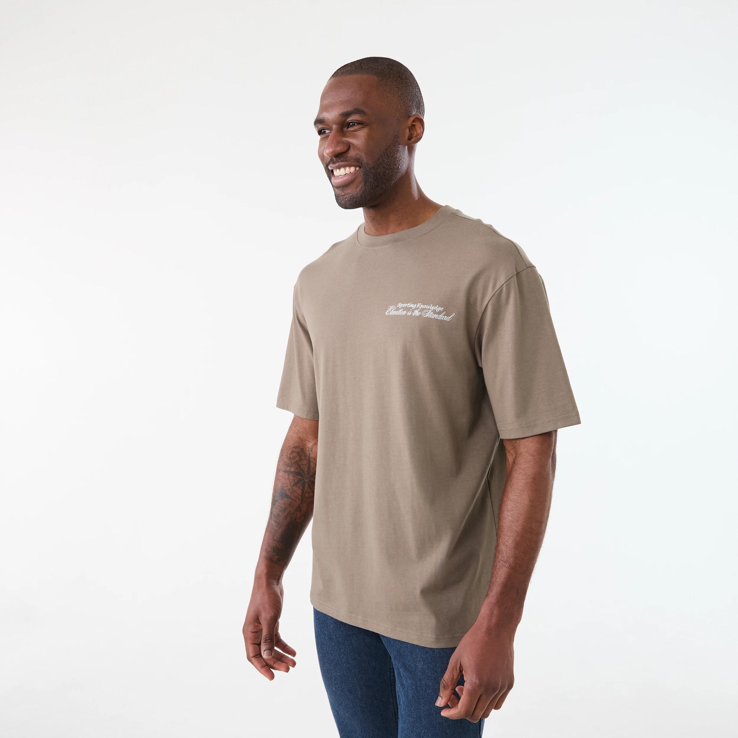 2 Oversized Print T-shirt DRIFT BROWN, 2 of 6