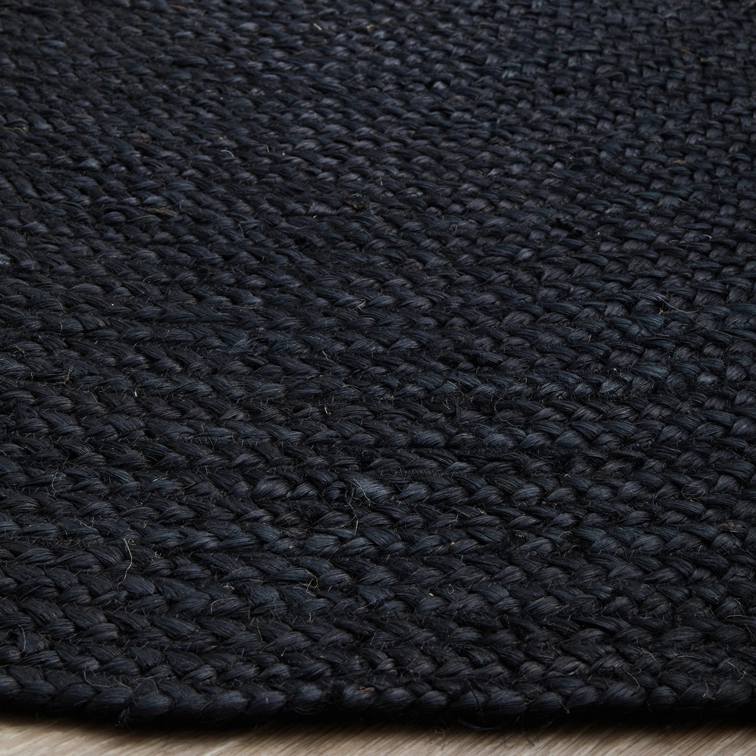 5 Common Ground Rugs Shoreline 280x190cm  Oval - Large Hand Braided Jute Rug - Black, 5 of 9