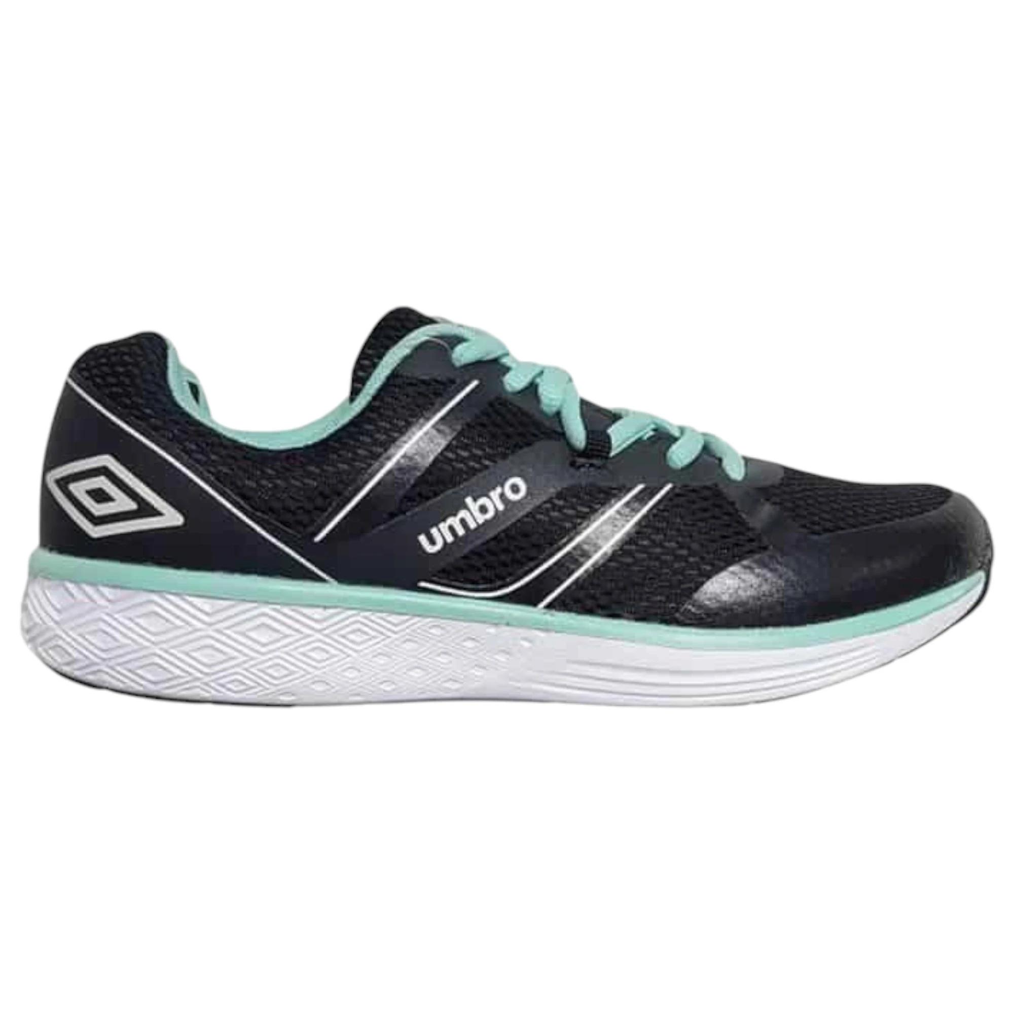 1 Umbro Enim Womens Runners Running Shoes BLACK/MINT, 1 of 1