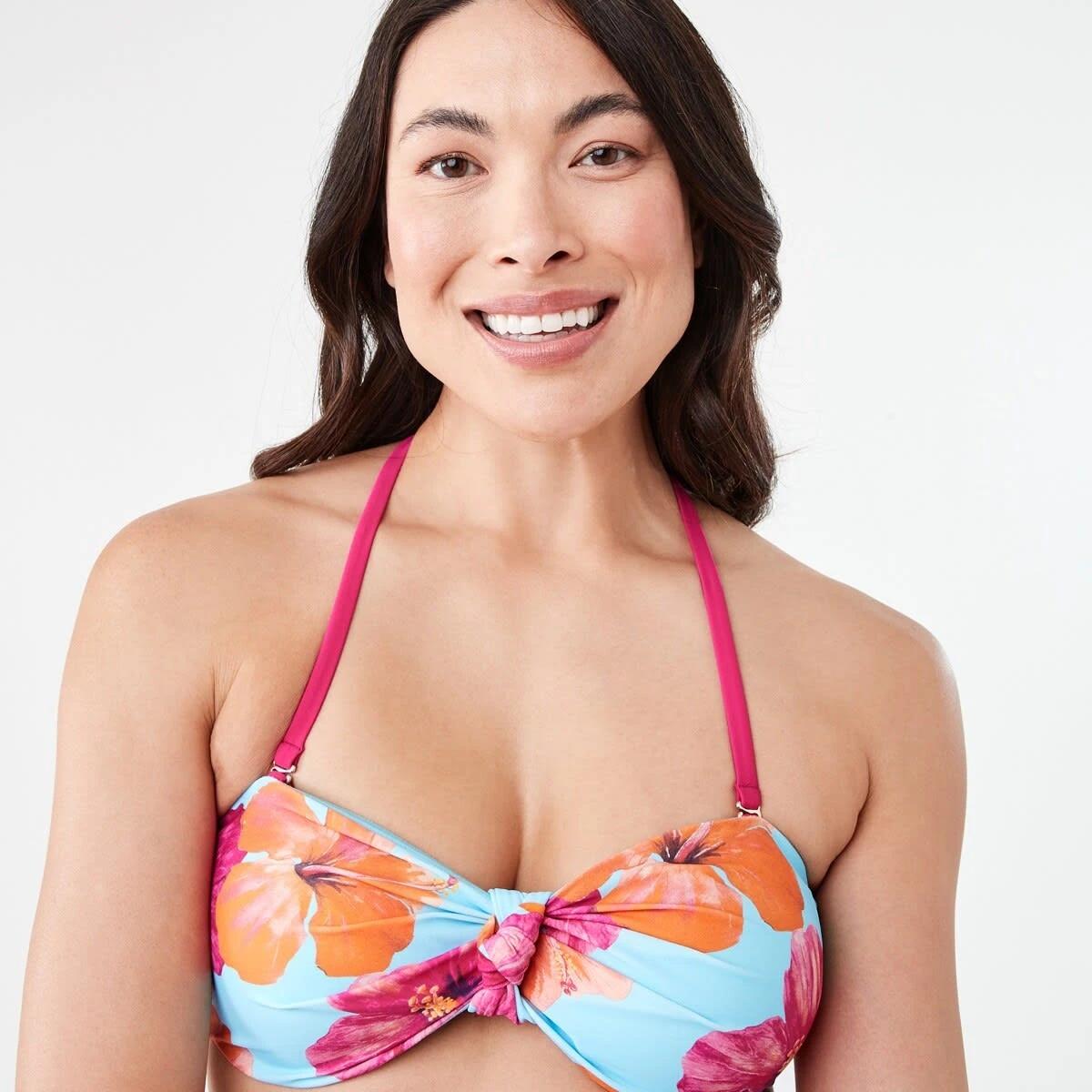 5 Bandeau Bikini Top HOT TROP CLEAR AQUA, 5 of 10