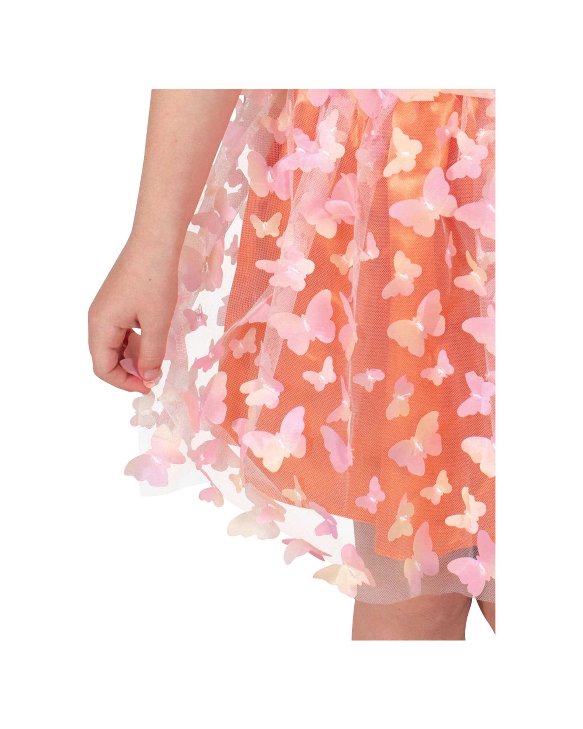 4 Emma Memma Deluxe Toddler Butterfly Dress Costume Party Dress Up Outfit - Orange, 4 of 4