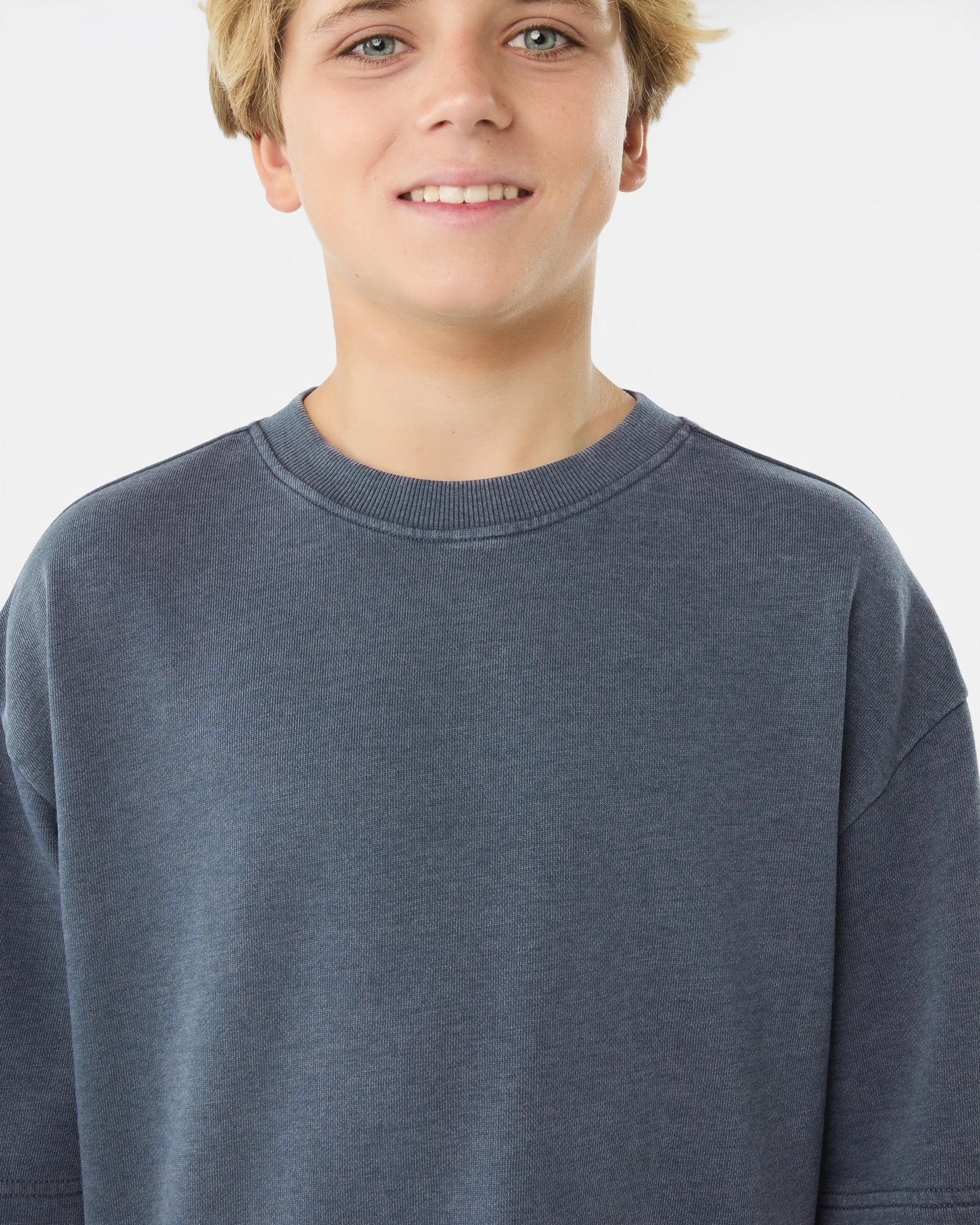 4 Short Sleeve Oversized Heavyweight T-shirt Greyblu, 4 of 5