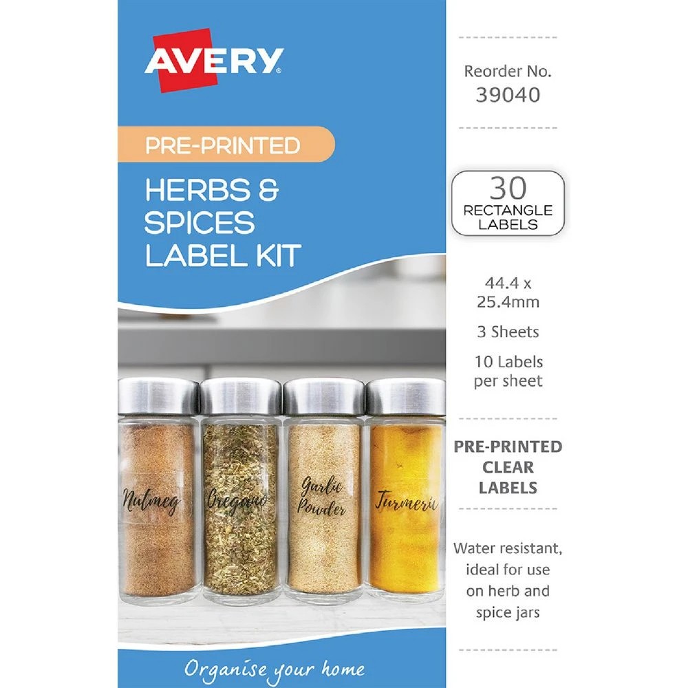 1 Avery 10UP Herbs & Spices Label Starter Kit 3 Sheets, 1 of 5