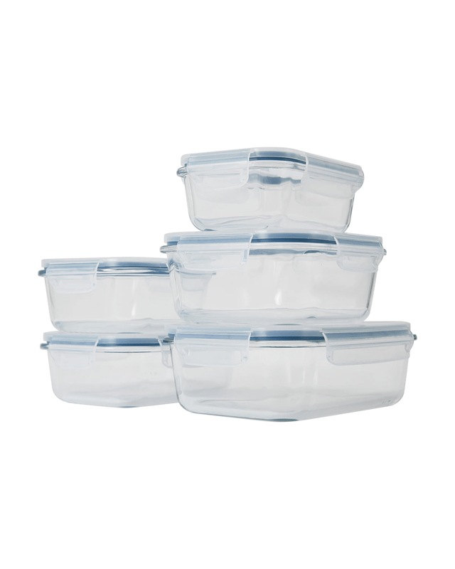 5 Piece Glass Storage