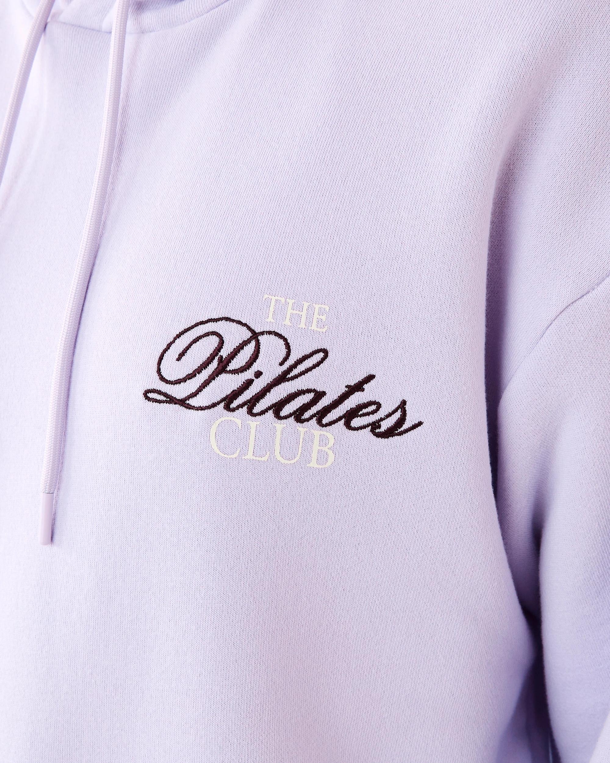 6 Active Womens Graphic Fleece Hoodie Mist Lilac, 6 of 9