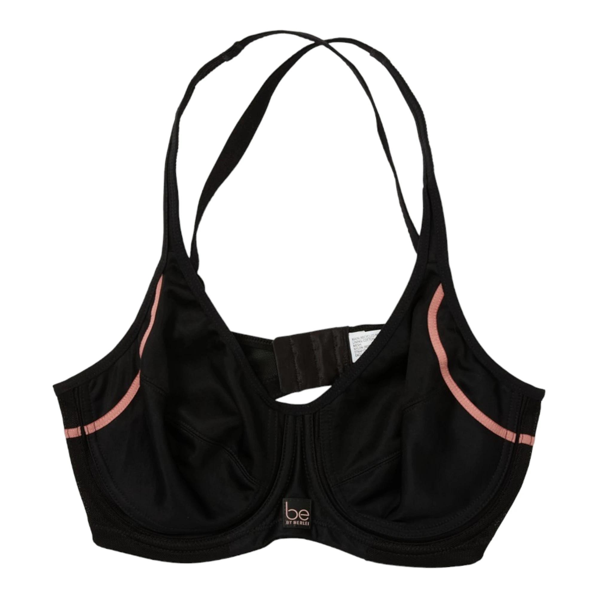 1 Be By Berlei Womens Non-Contour High Impact Sports Bra Black BLACK, 1 of 5