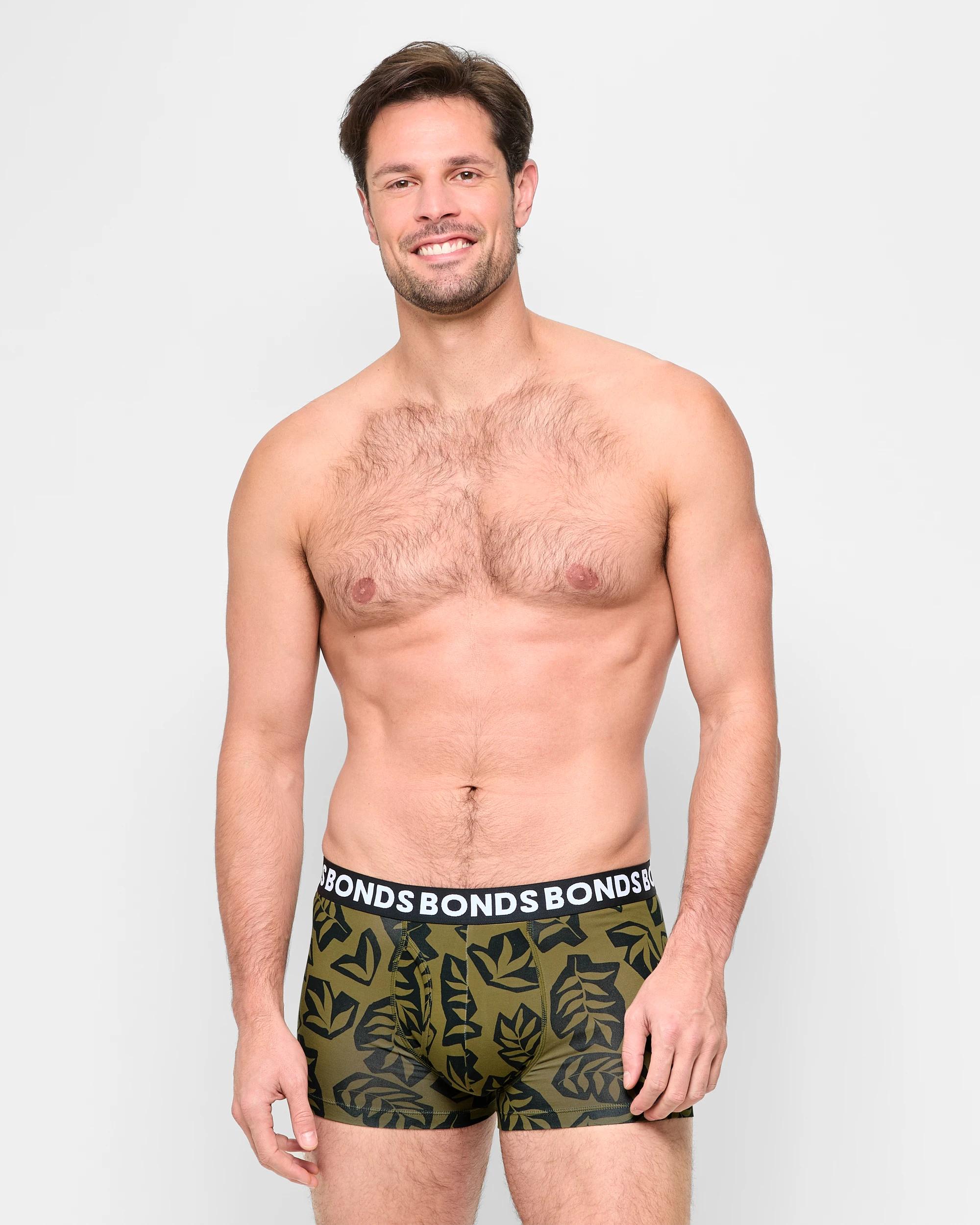 2 3 Pack Classic Trunks - Bonds KHAKI FERN/KHAKI/BLACK, 2 of 3