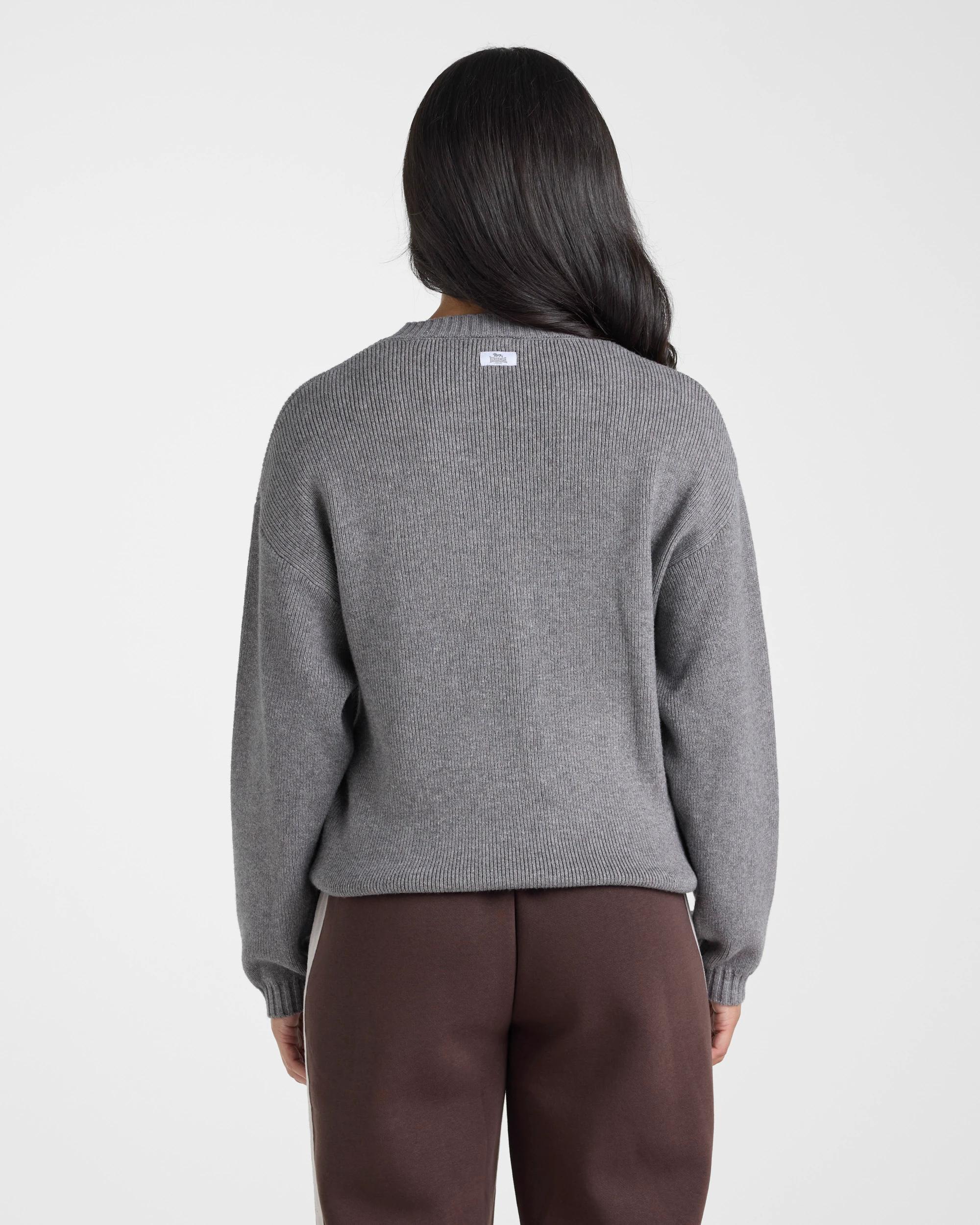 2 Lonsdale London Knit Crew GREY MARLE, 2 of 5