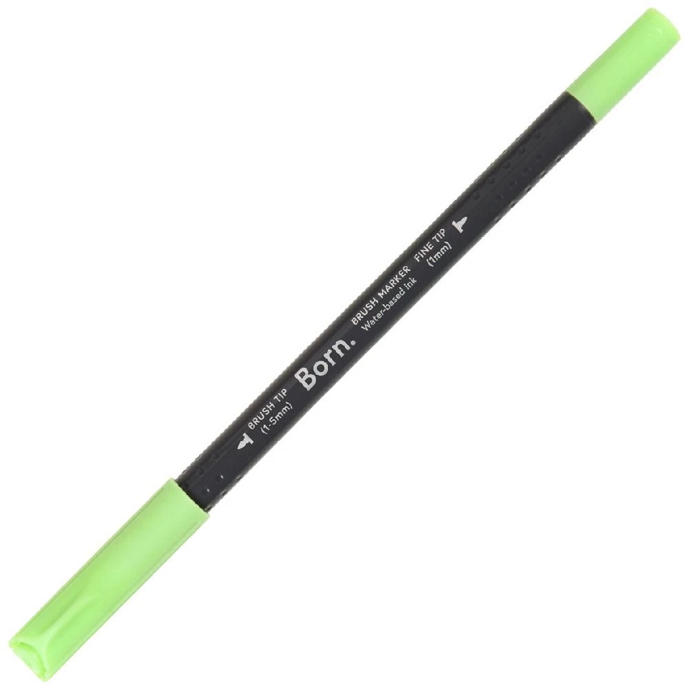 1 Born Professional Brush Dual-Tip Marker Grass Green 195, 1 of 4