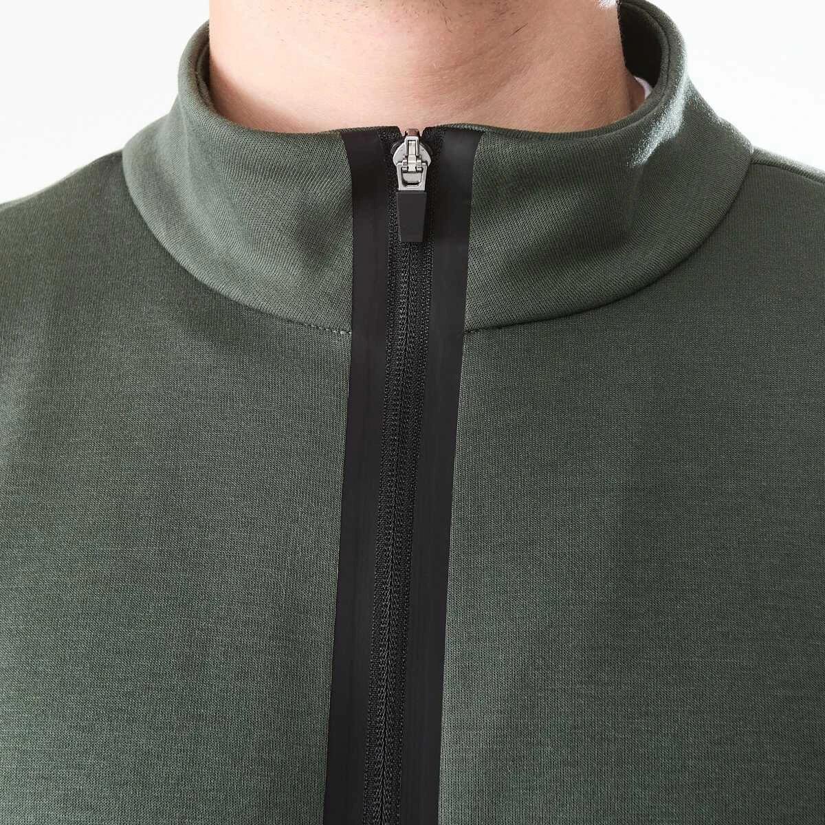5 Active Mens Sports Half Zip Pullover Deepst Grn, 5 of 7