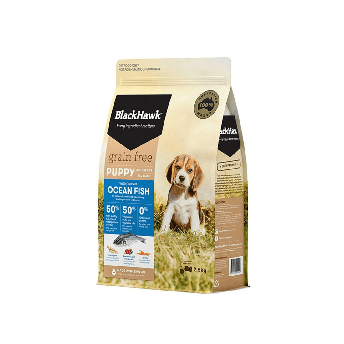 1 Black Hawk Puppy Grain Free Wild Caught Ocean Fish 2.5kg, 1 of 1