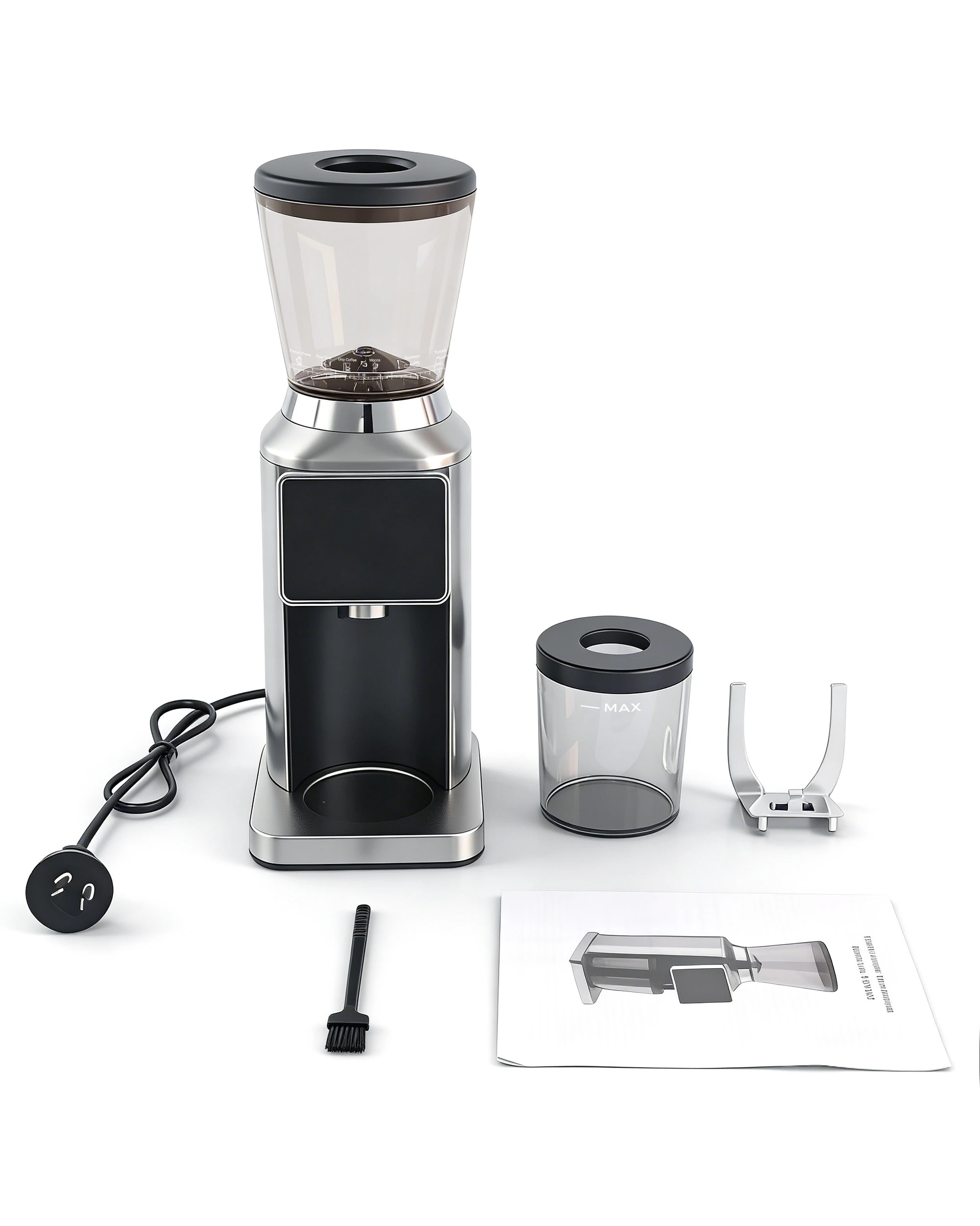 4 Advwin Conical Burr Coffee Grinder - Silver, 4 of 6