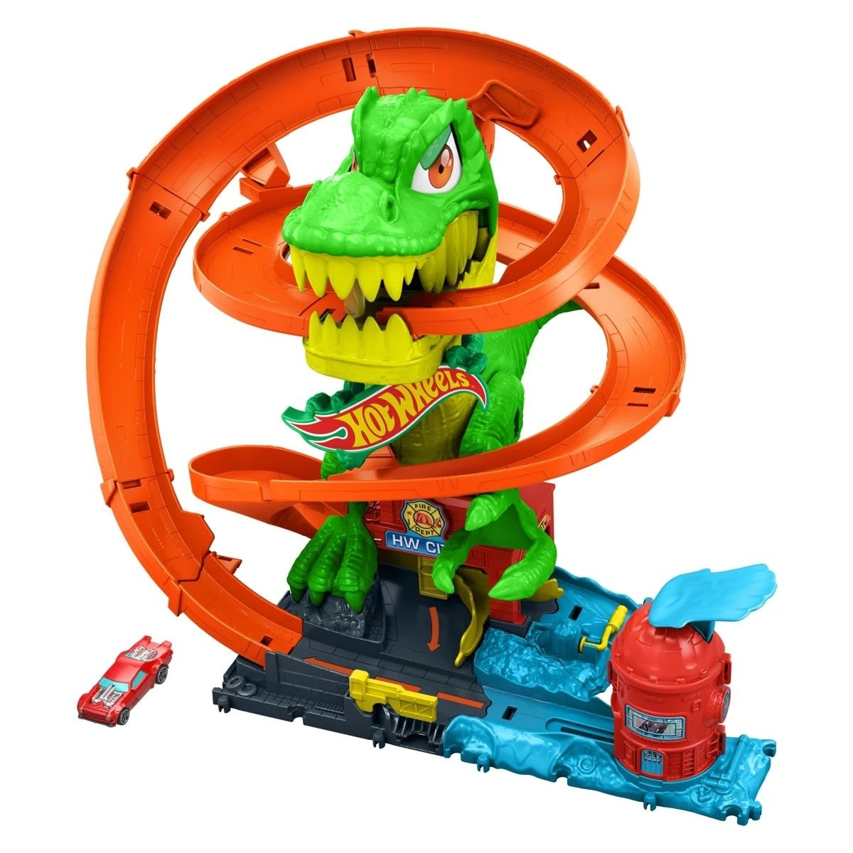 2 Hot Wheels City T-Rex Blaze Battle Playset, 2 of 5