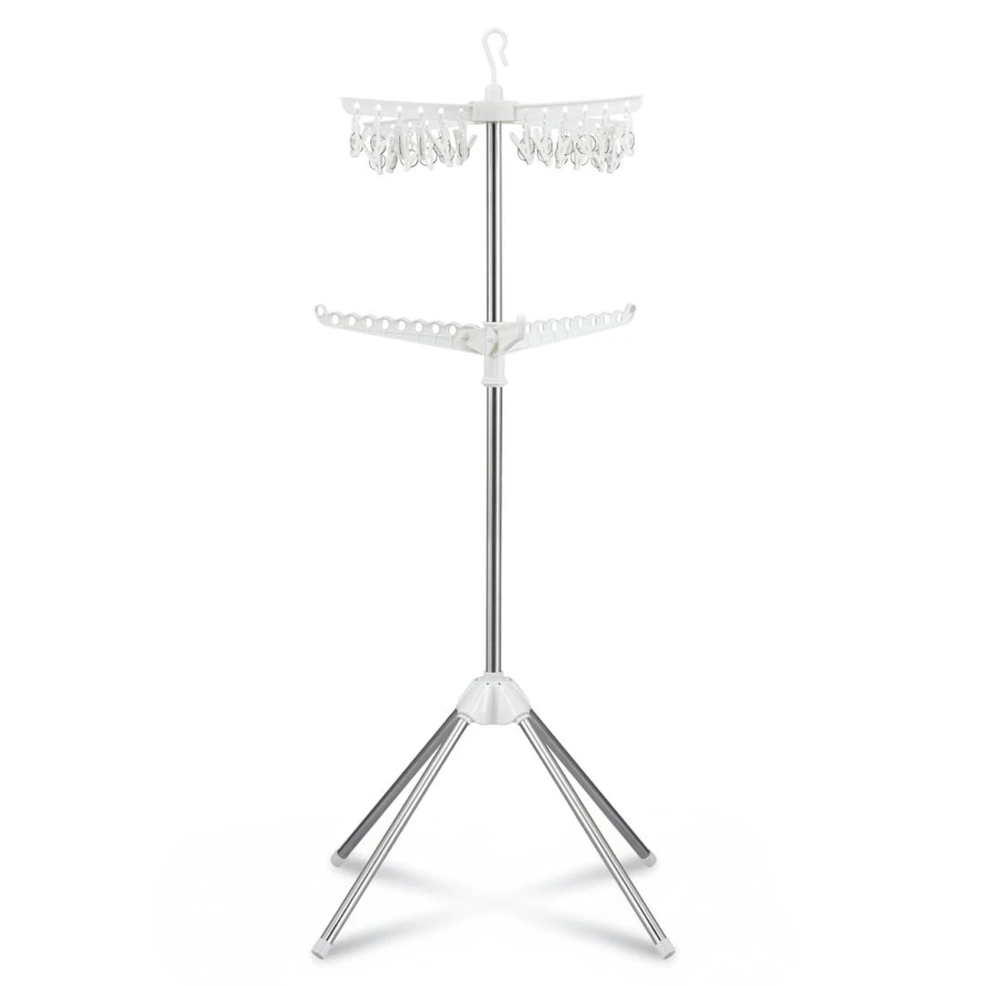 3 Artiss Clothes Rack Airer 2 Tier Rotatable Hanger Foldable - Multi, 3 of 7